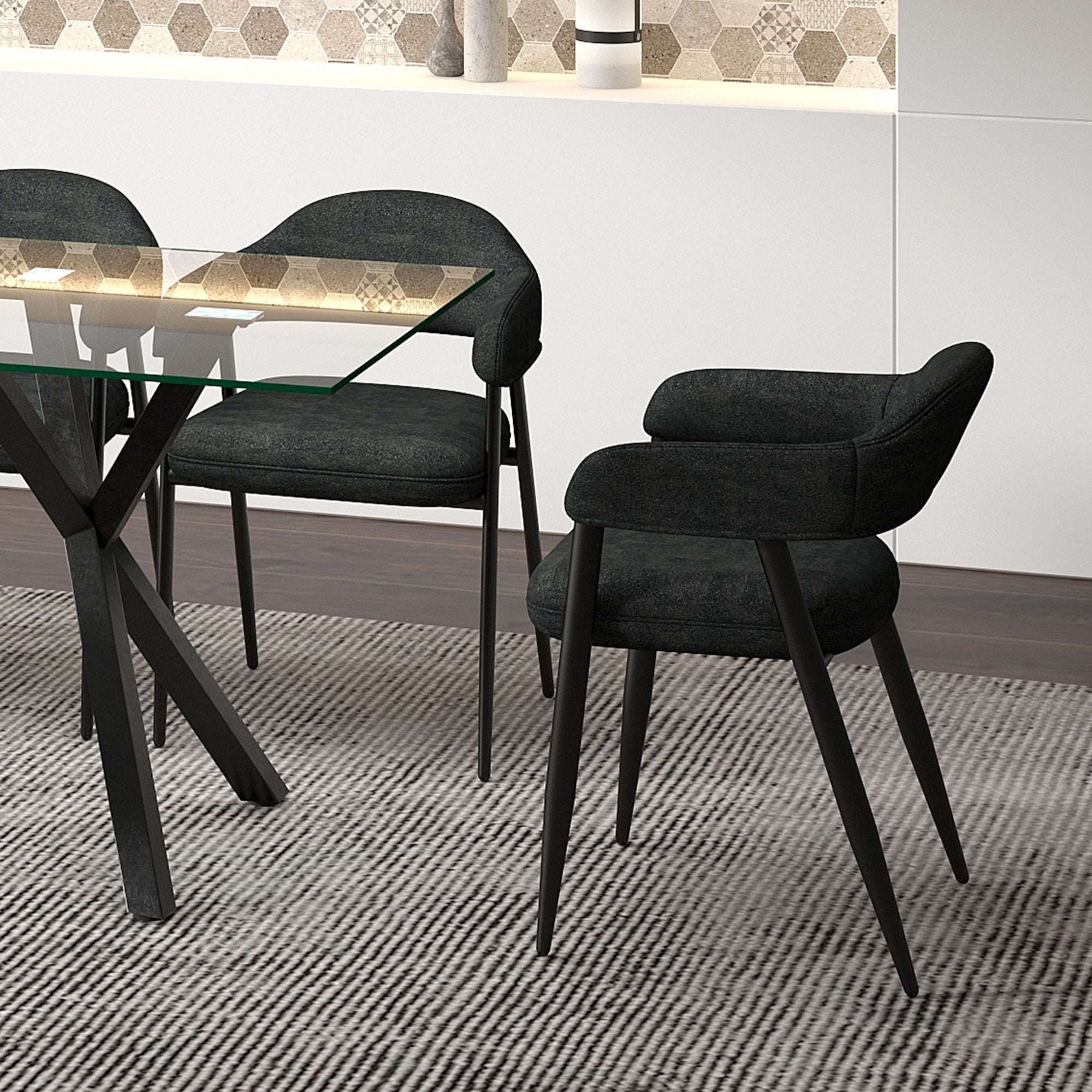 Archer Dining Chair  Black (Set of 2)