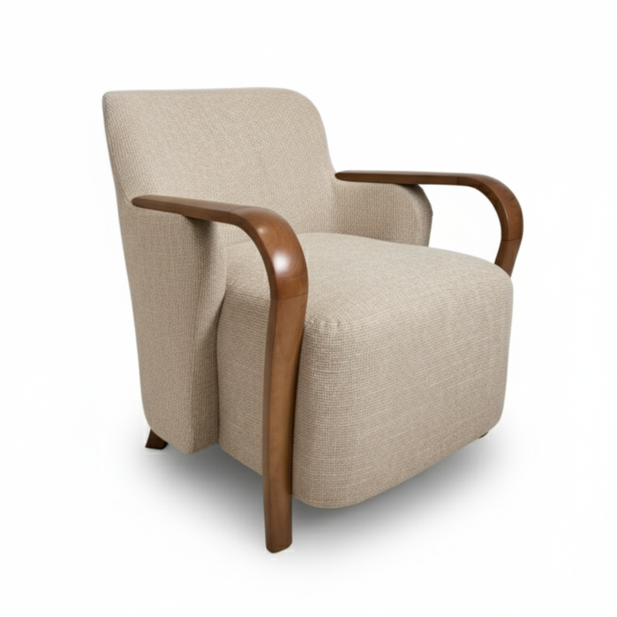 Arden Accent Chair: Taupe Fabric