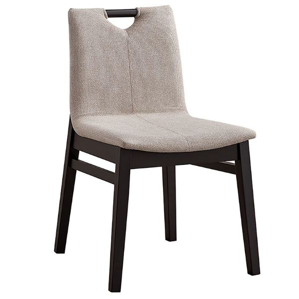 World Wide Argyle dining table set with beige and black chairs, extendable black table, 66–94 inches