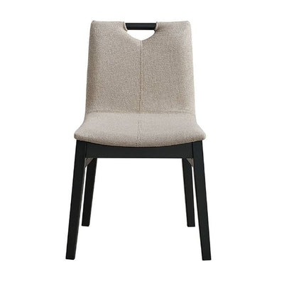 Argyle extendable dining table set with beige and black chairs by World Wide