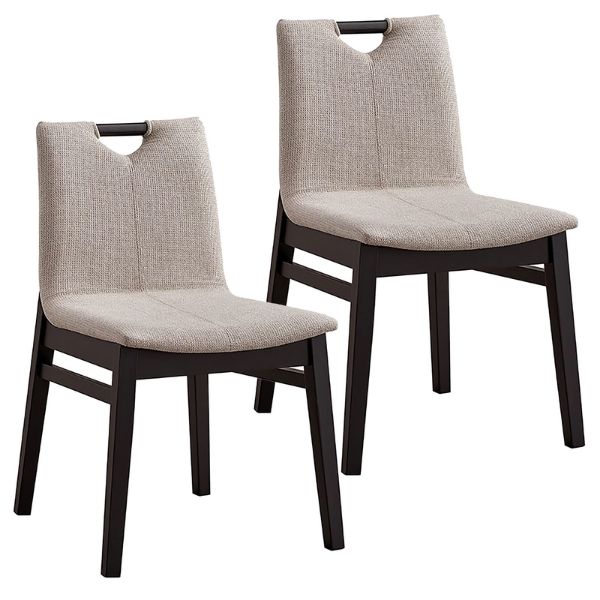 World Wide Argyle extendable dining table set with beige and black chairs, 66–94-inch black table