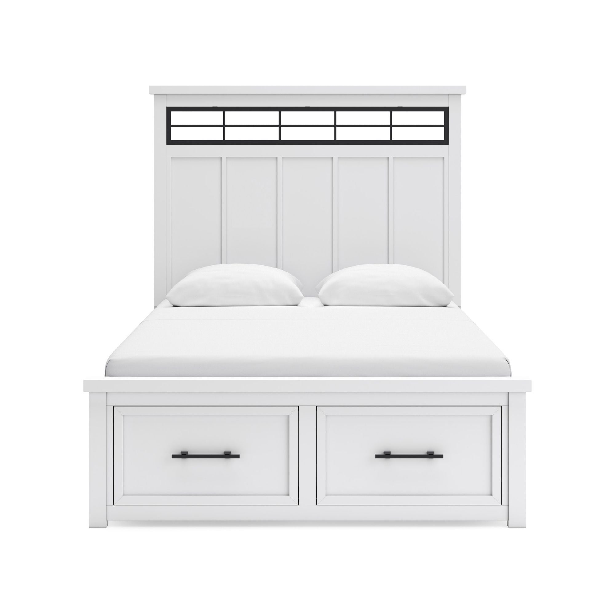 Ashbryn Panel Storage Bed White