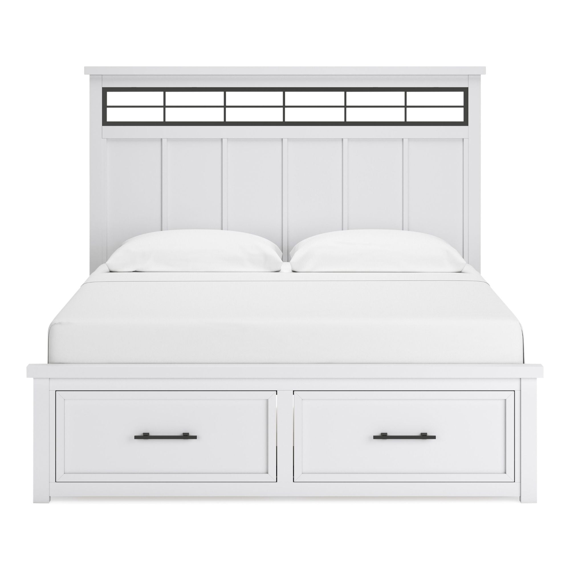 Ashbryn Panel Storage Bed White