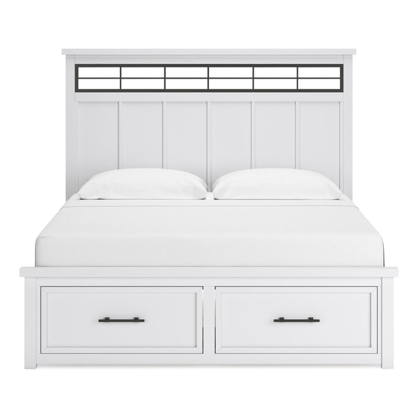 Ashbryn Panel Storage Bed White