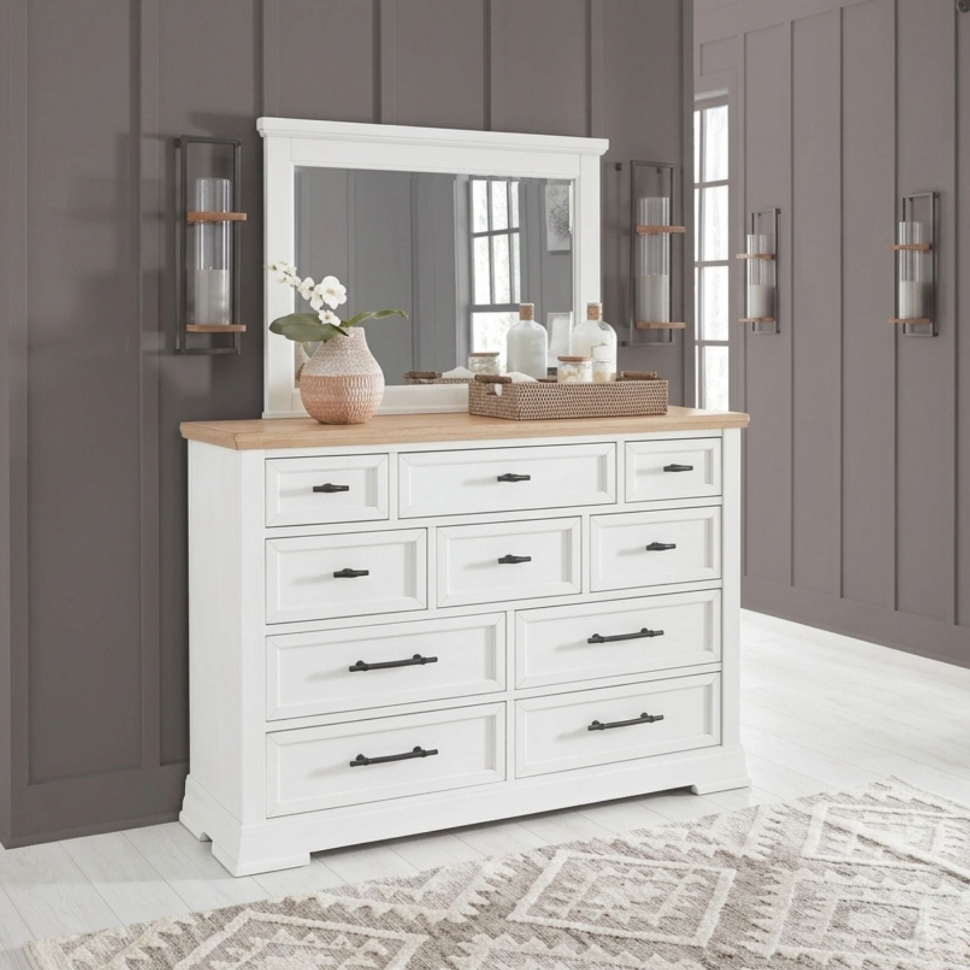 Ashbryn Dresser and Mirror