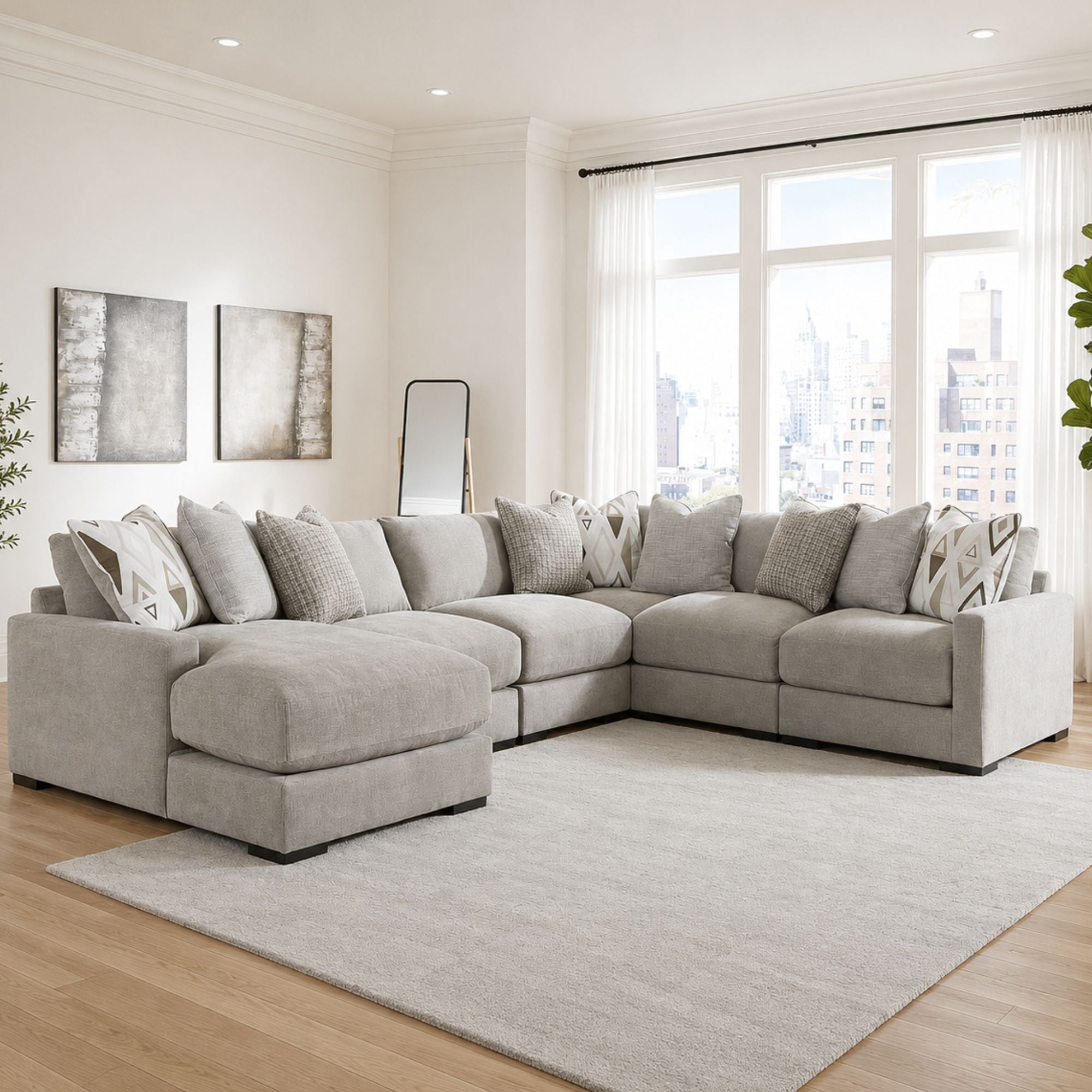 Aslan Court 6-Piece Modular Sectional with Chaise