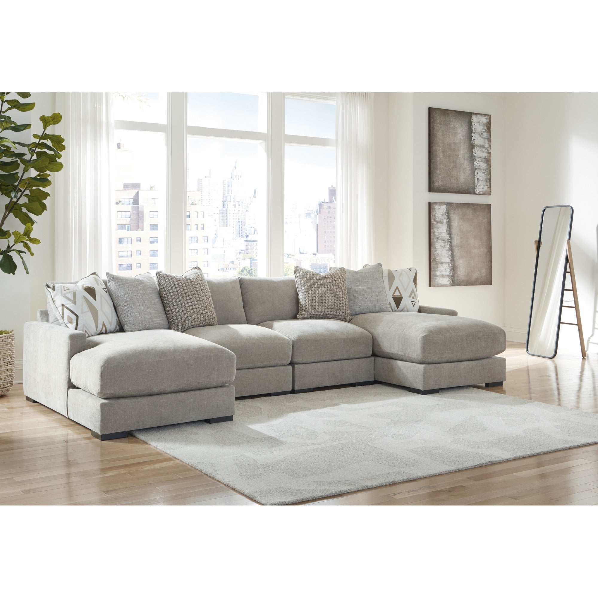 Aslan Court 4-Piece Modular Sofa Pit Sectional