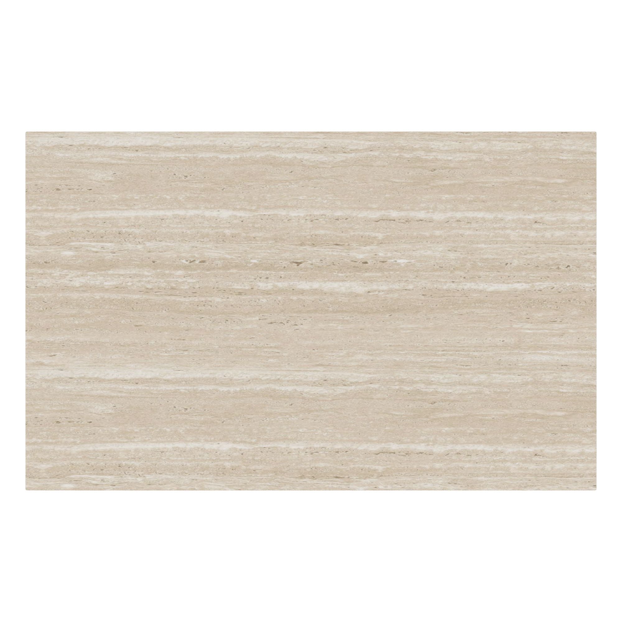 Atticus rectangular coffee table made of travertine by World Wide, showcasing a sleek modern design with a smooth stone surface.