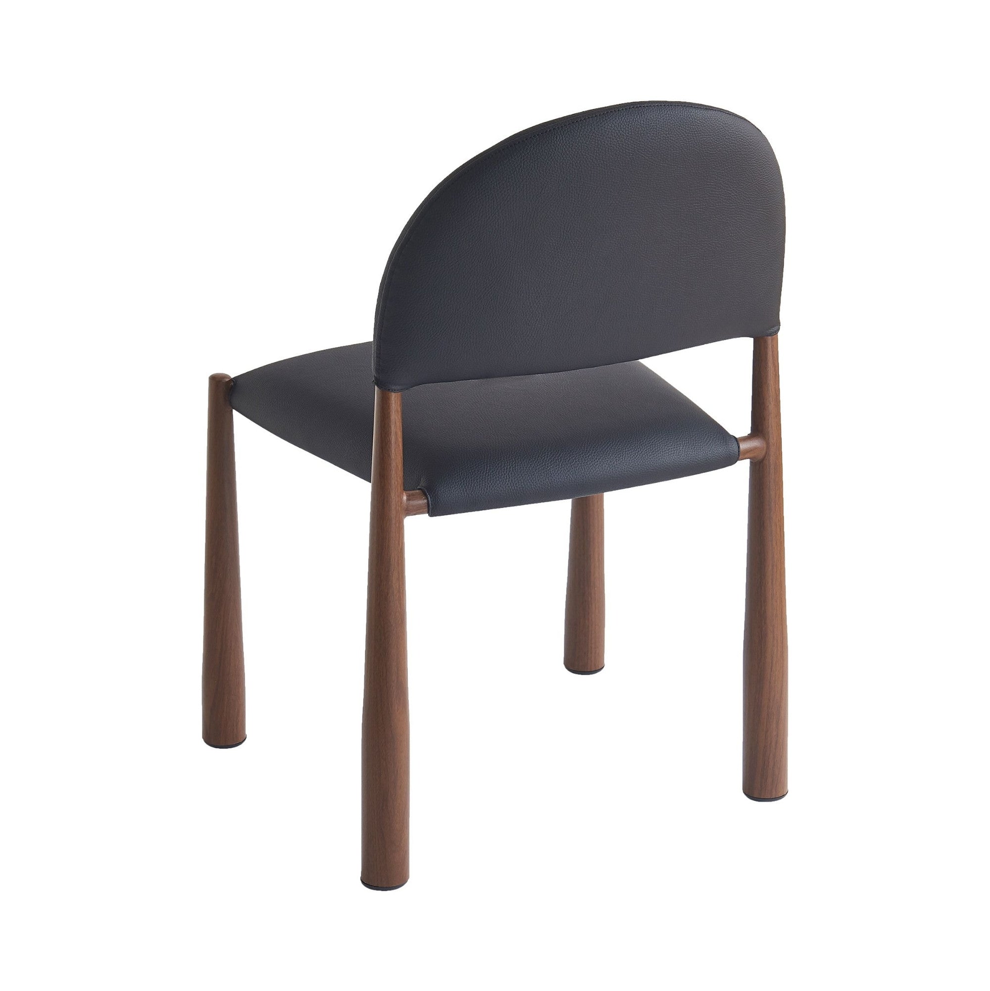 Auggie Dining/Lounge Chair Black and Walnut (Set of 4)