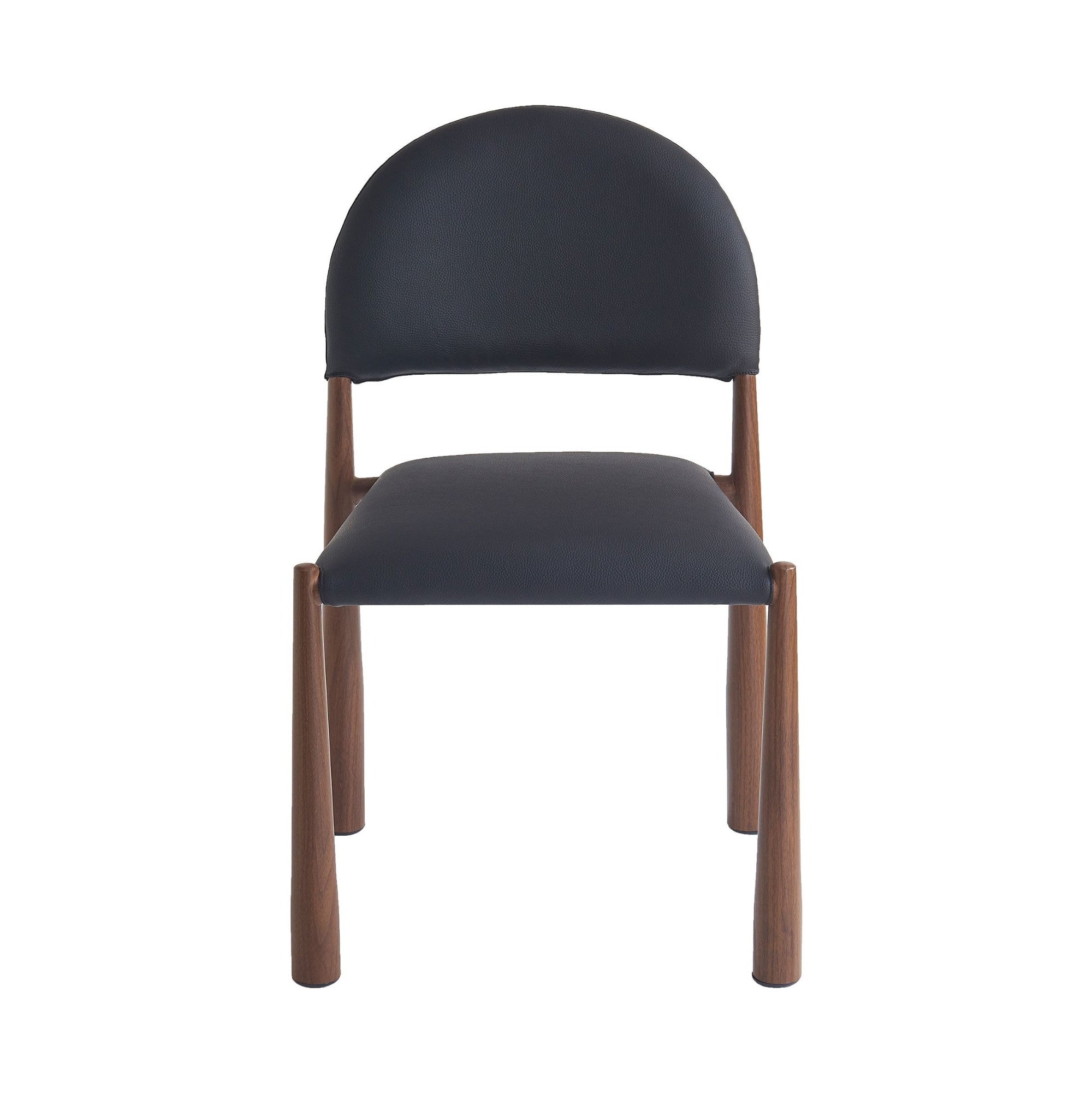 Auggie Dining/Lounge Chair Black and Walnut (Set of 4)