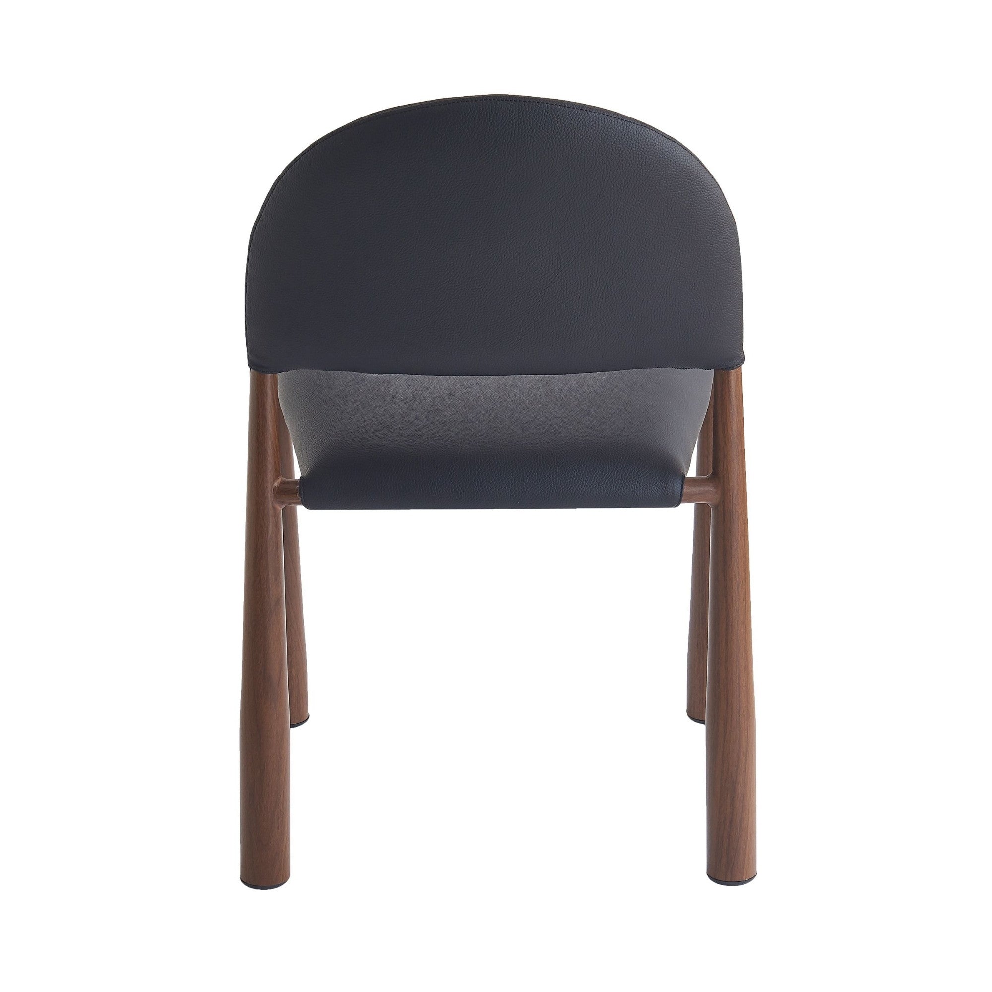 Auggie Dining/Lounge Chair Black and Walnut (Set of 4)