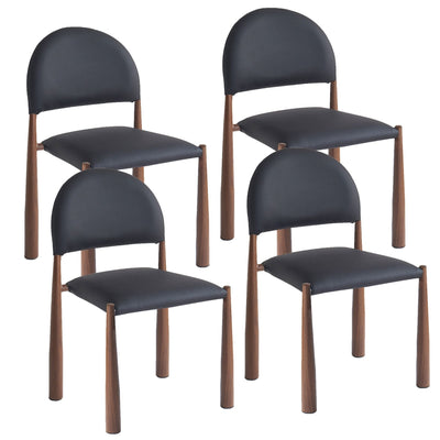 Auggie Dining/Lounge Chair Black and Aged Gold (Set of 4)