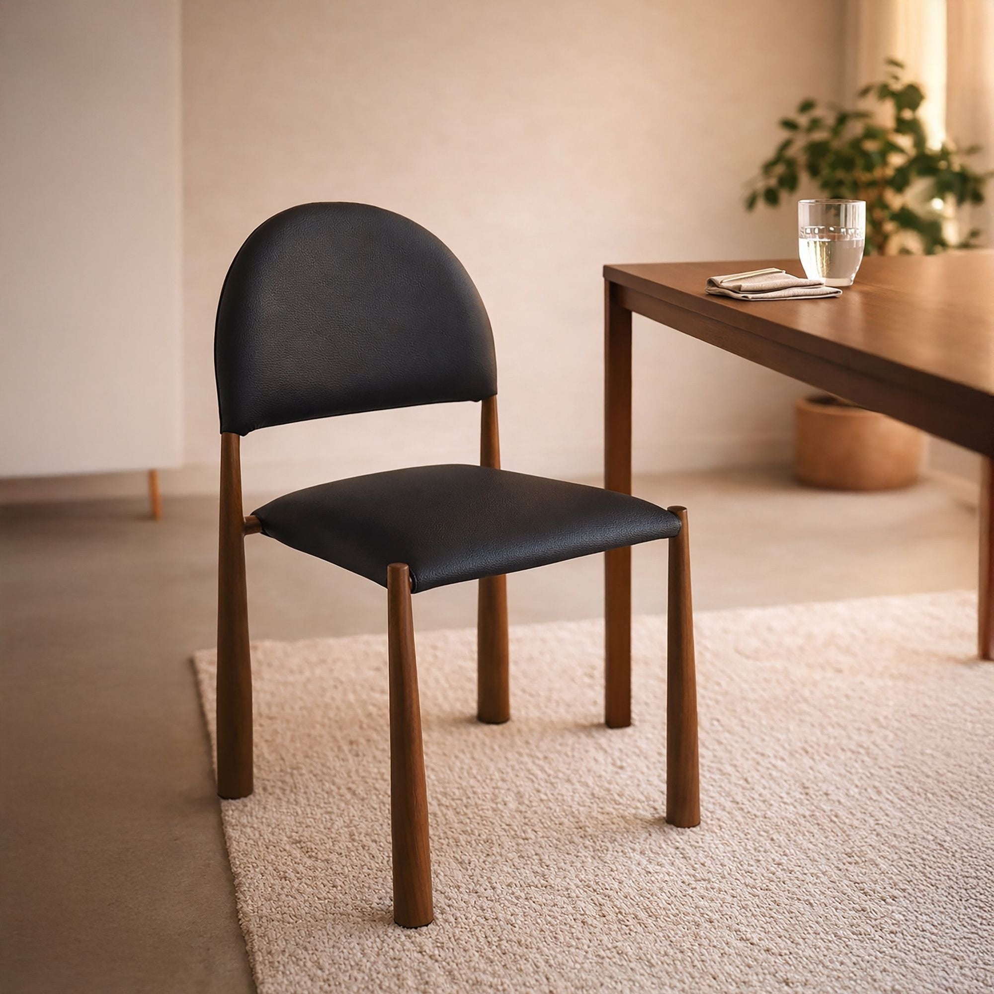 Auggie Dining/Lounge Chair Black and Aged Gold (Set of 4)