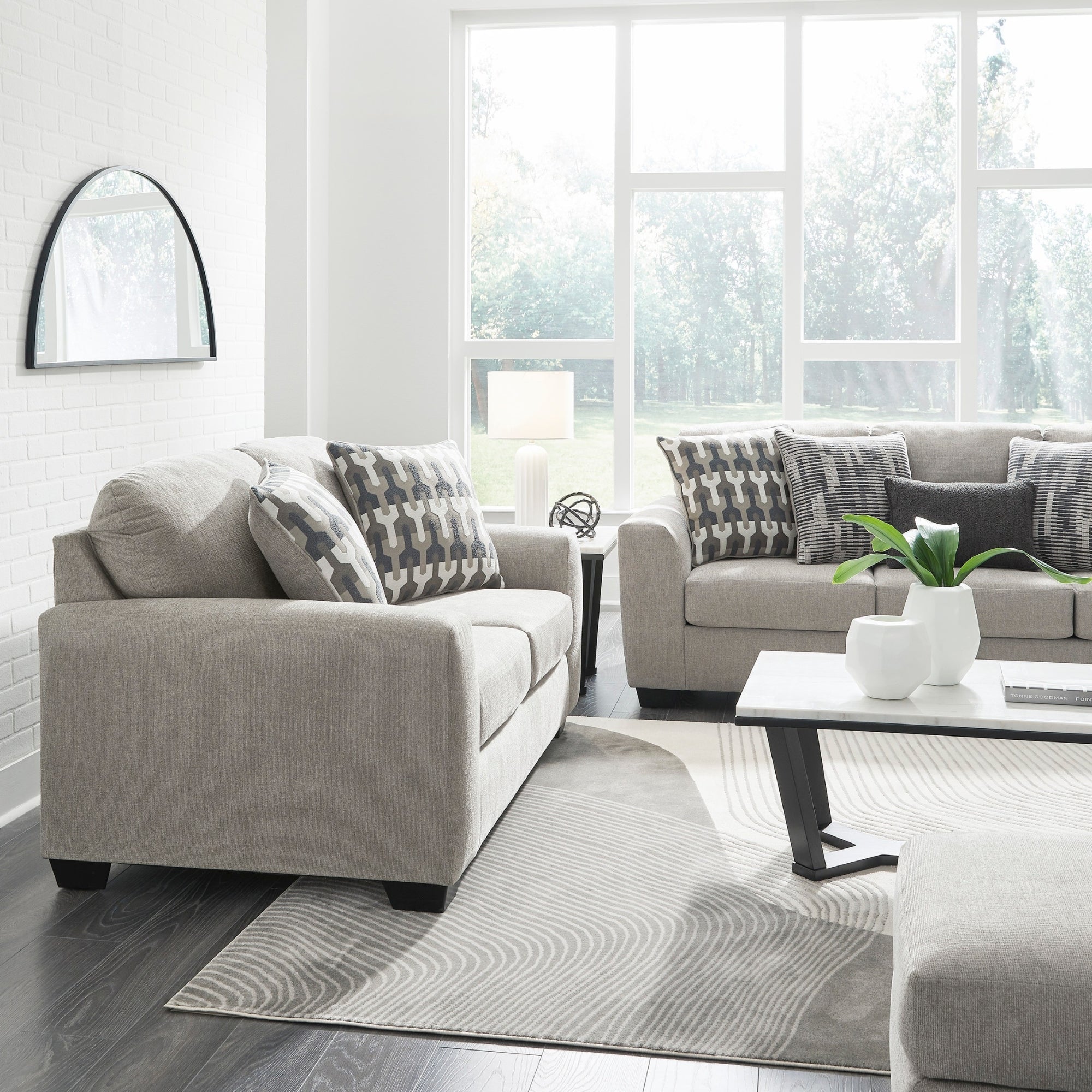 Avenal Park Sofa Set in Flannel