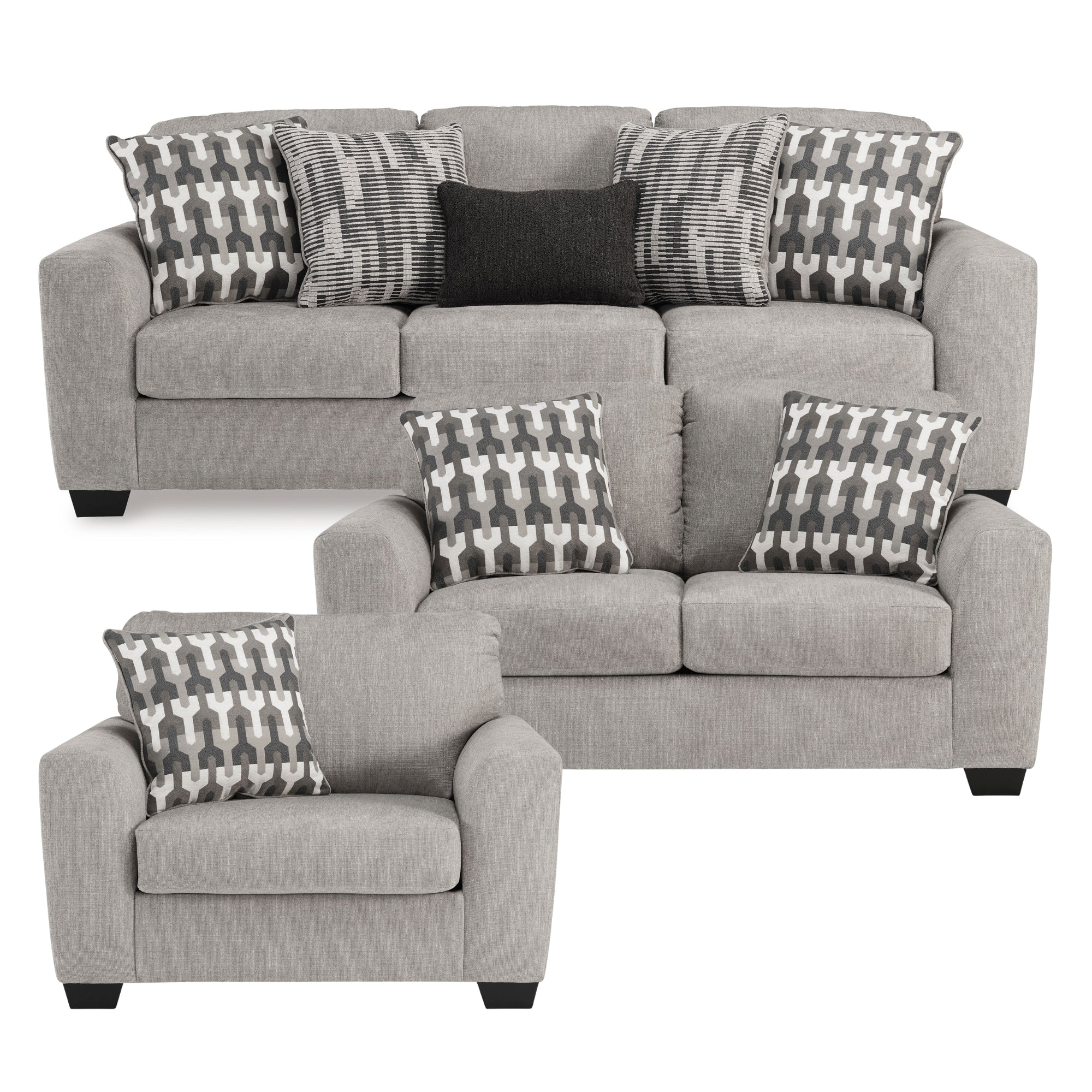 Avenal Park Sofa Set in Flannel