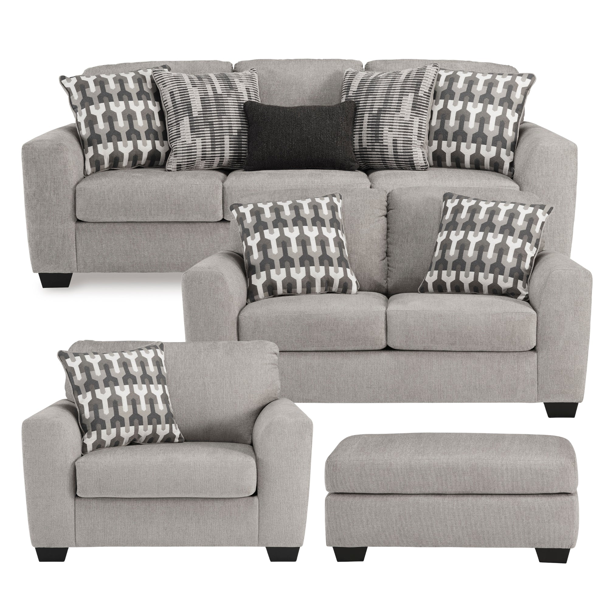Avenal Park Sofa Set in Flannel