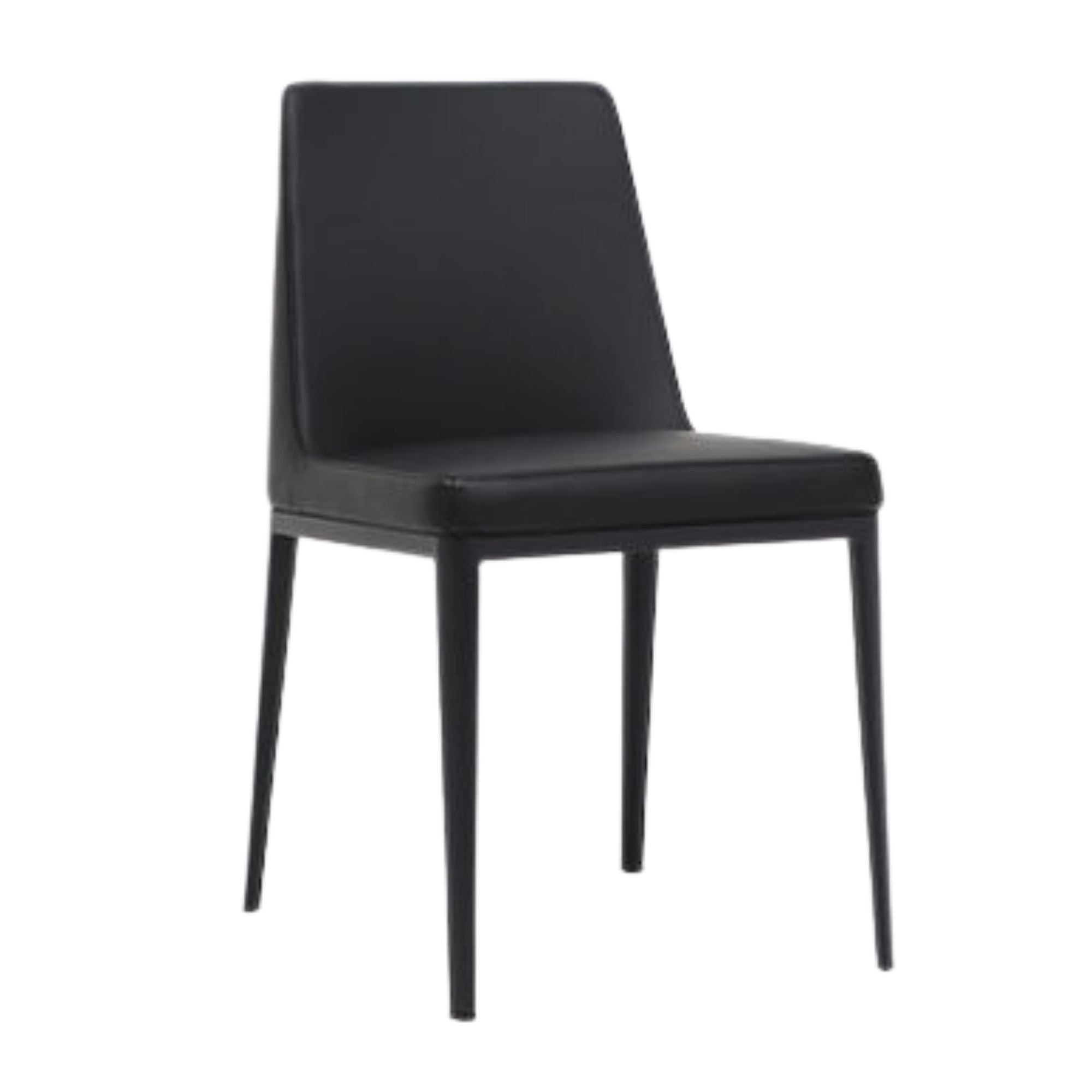 Black Avenue dining chair from Elite Living's dining chair collection, showcasing sleek, modern design and comfortable seating.
