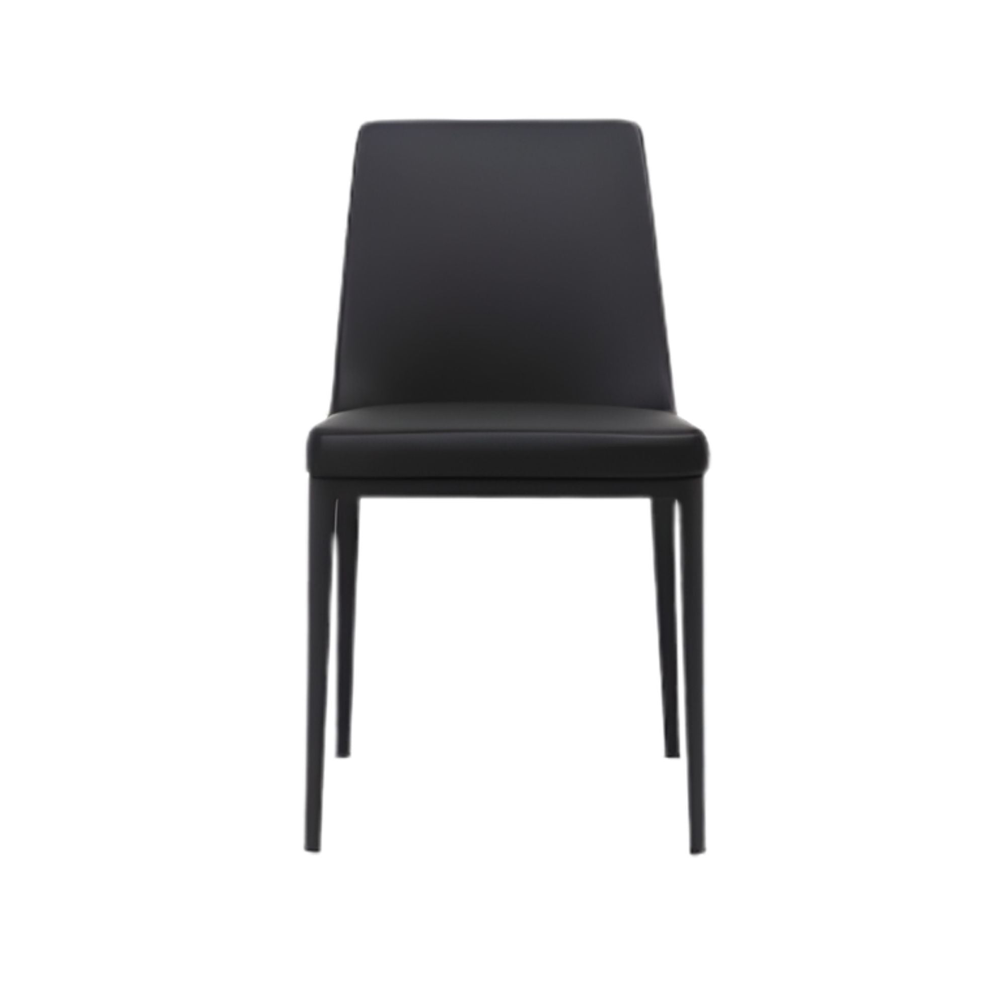 Black Avenue dining chair from Elite Living's collection, featuring a modern design with sleek wooden legs and upholstered seat.