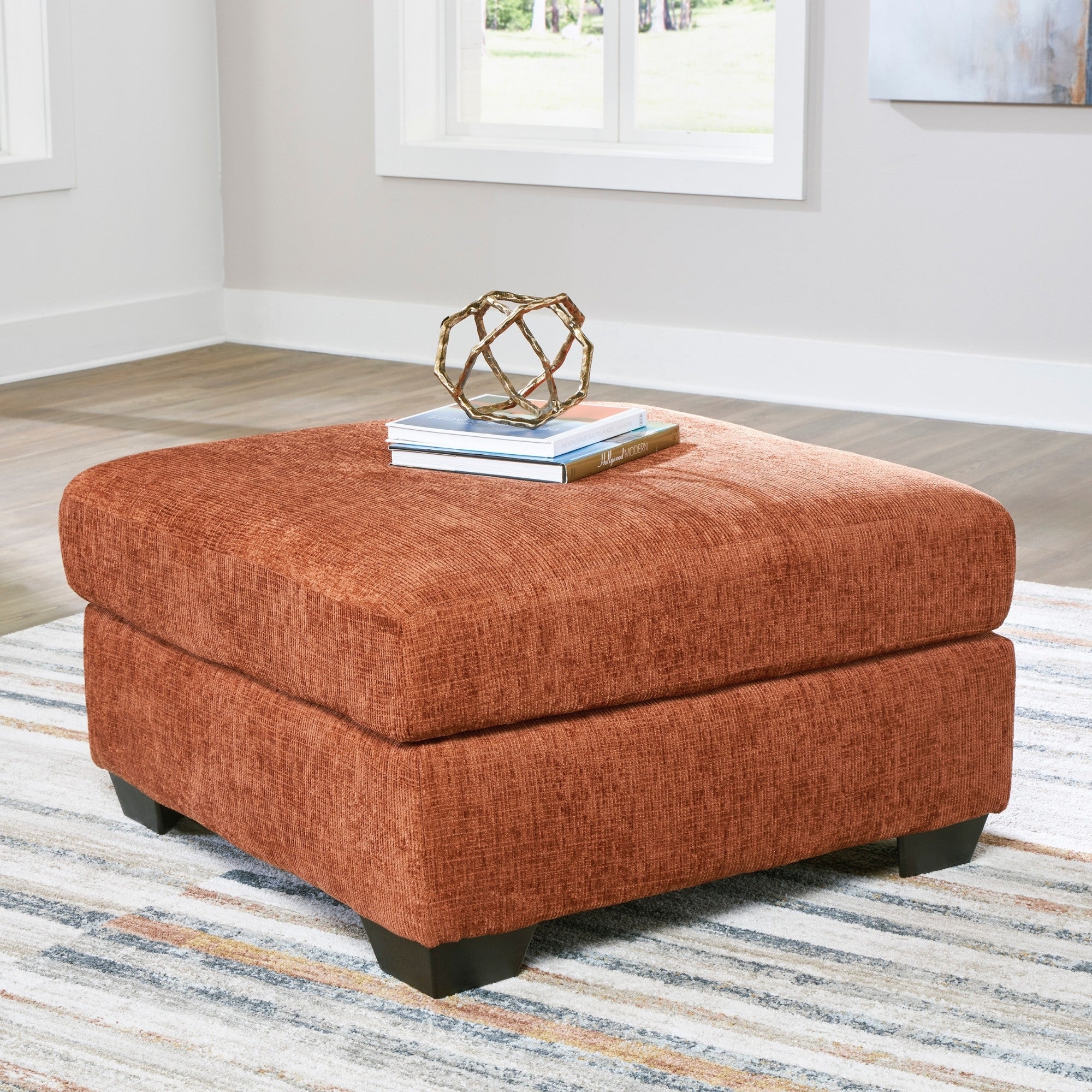 Aviemore Oversized Accent Ottoman in Spice