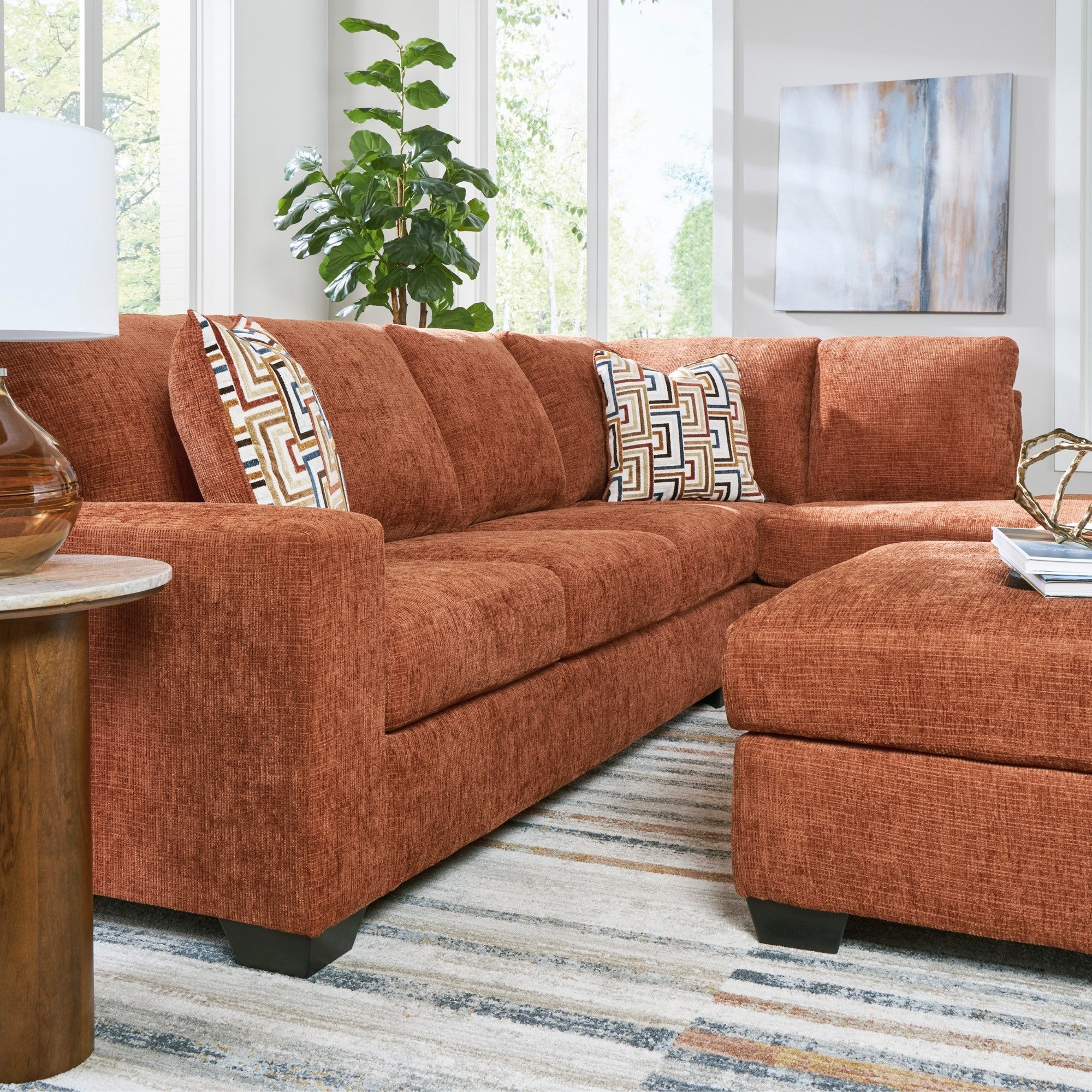 Sectionnel Ashley Aviemore coloris Spice avec CHAISE côté gauche