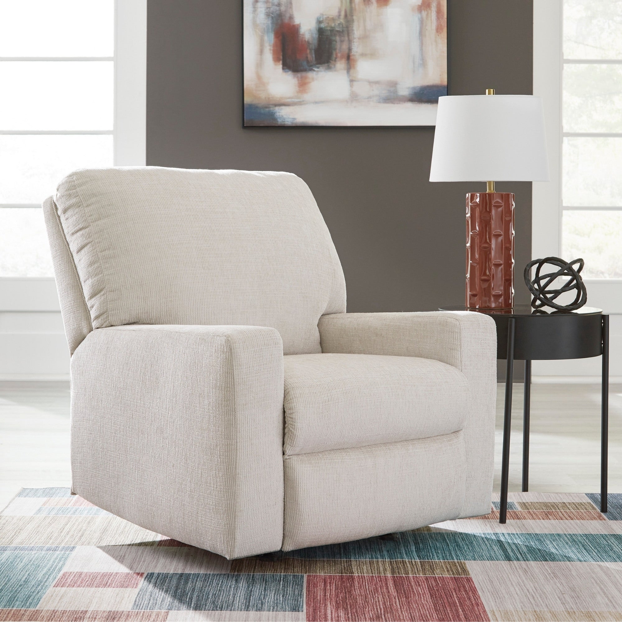 Fauteuil Rocker-Recliner Ashley Aviemore, coloris Stone