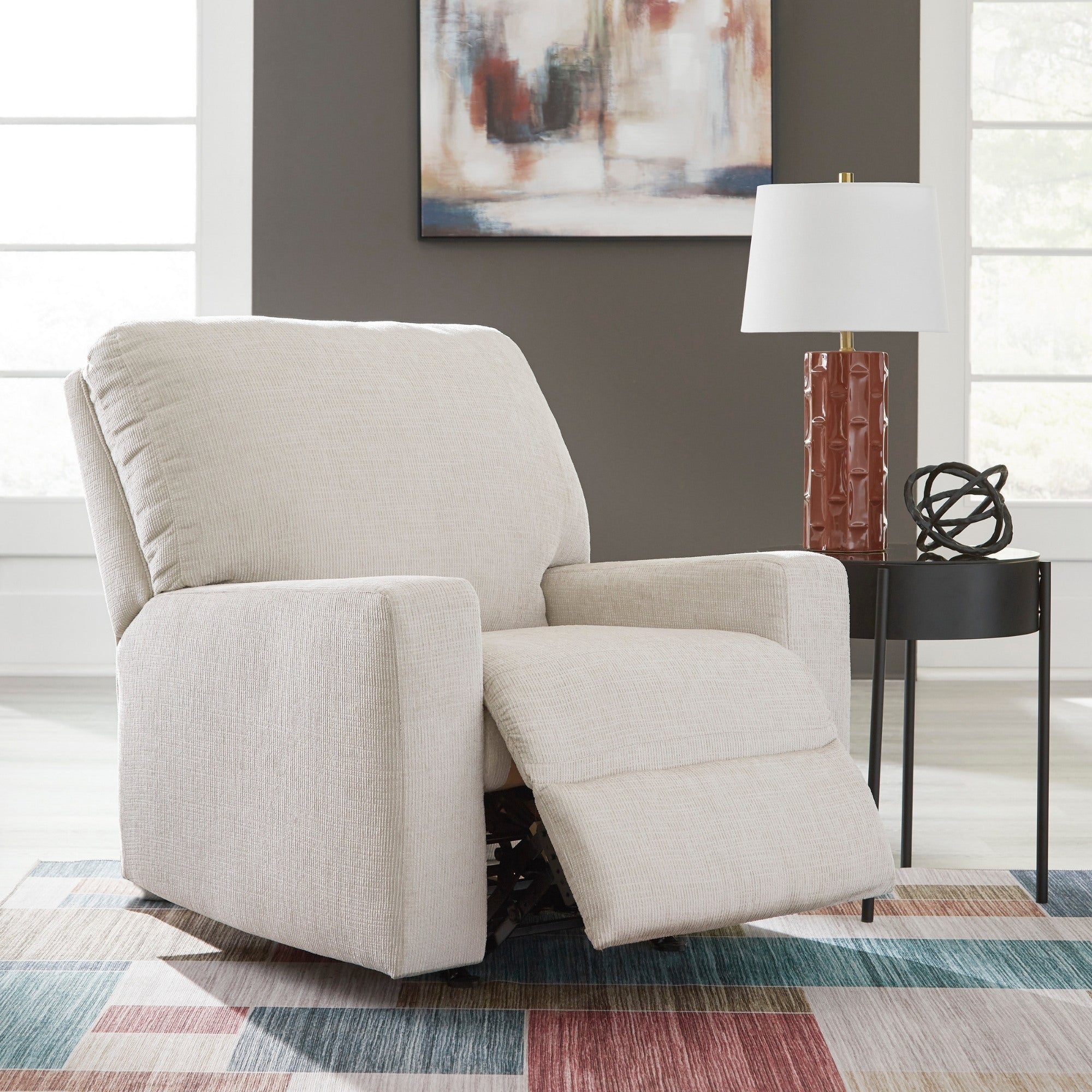 Fauteuil Rocker-Recliner Ashley Aviemore, coloris Stone