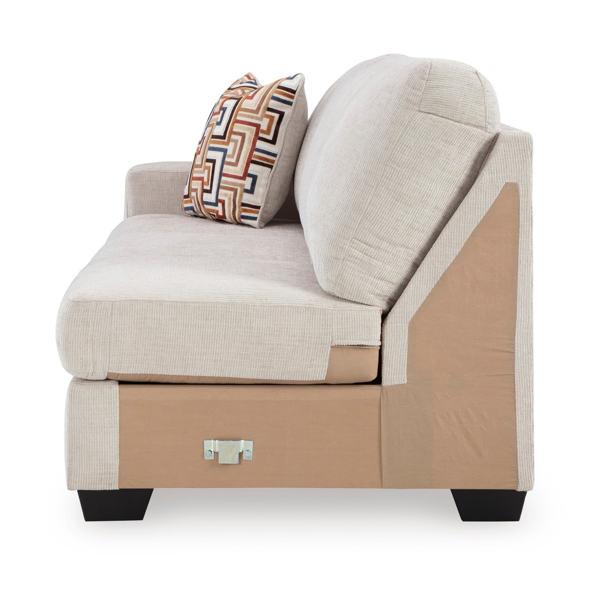Canapé d'angle Ashley Aviemore avec chaise longue en tissu Stone