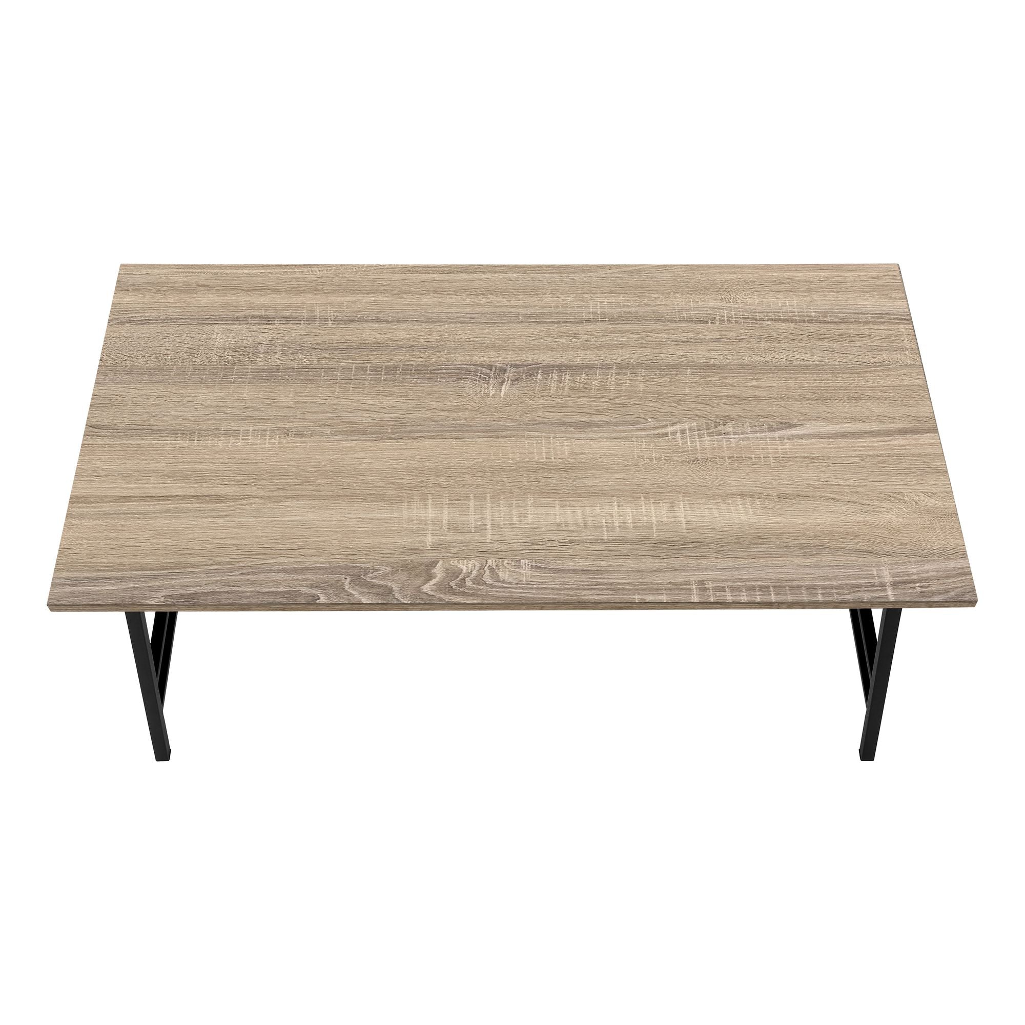 Dark taupe Axon coffee table by Monarch Specialties featuring a sleek, modern design with clean lines and a sturdy construction.