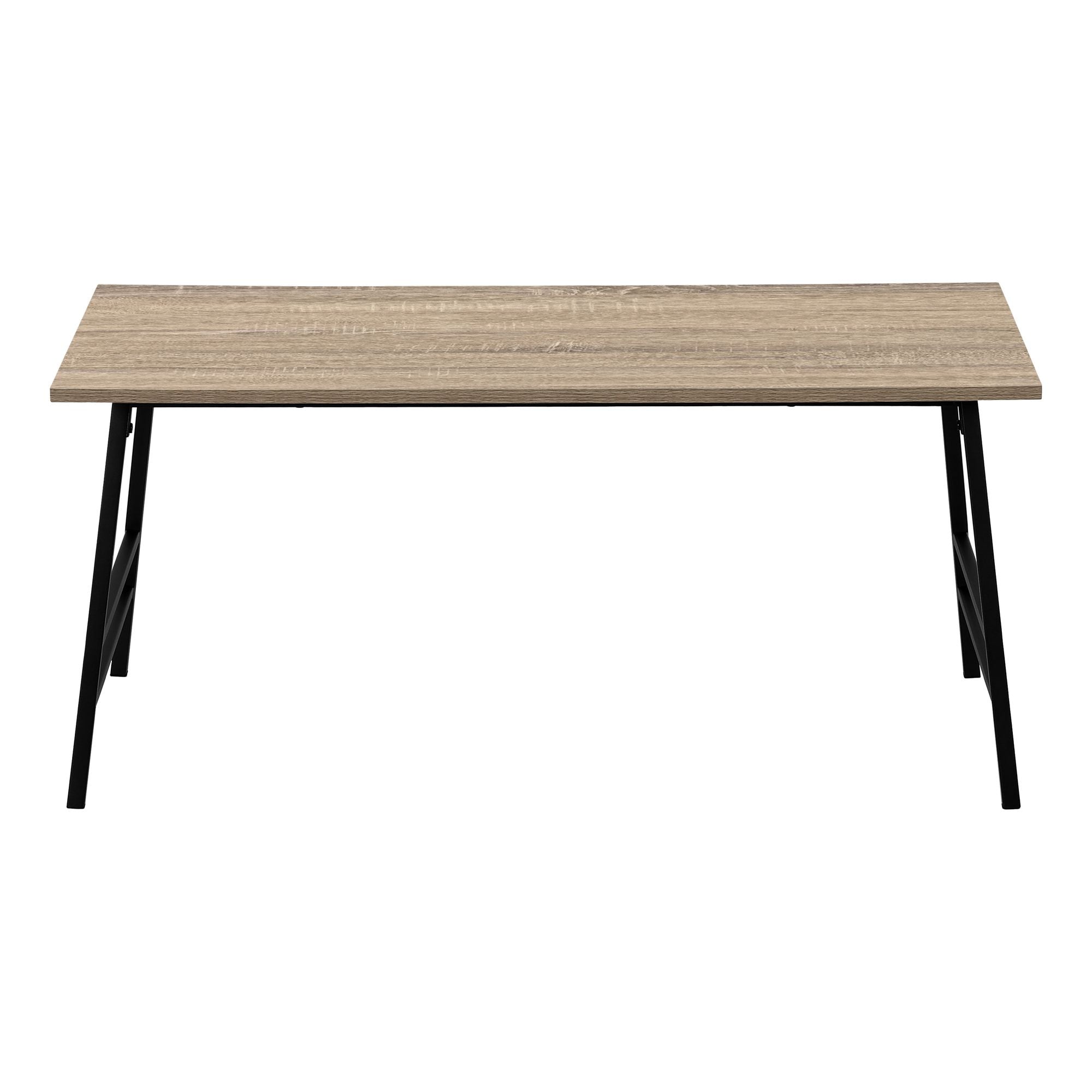 Dark taupe Axon coffee table by Monarch Specialties with sleek design, showcasing its modern style and smooth surface.