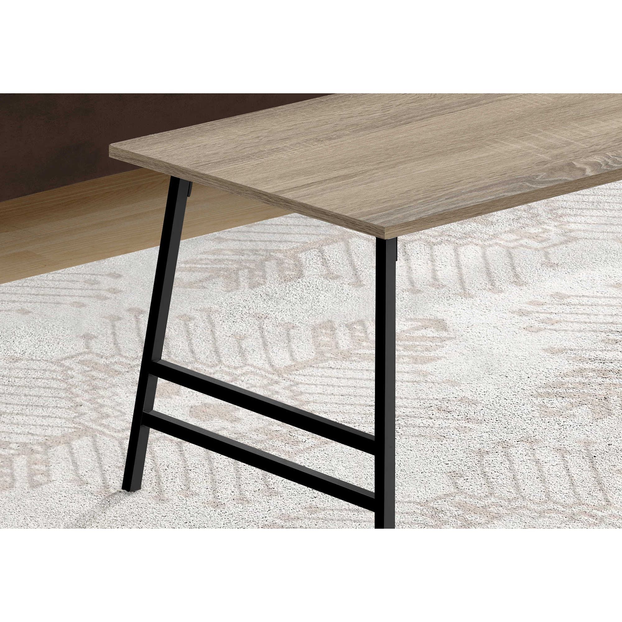 Dark taupe Axon coffee table by Monarch Specialties showing a modern rectangular design with sleek legs.
