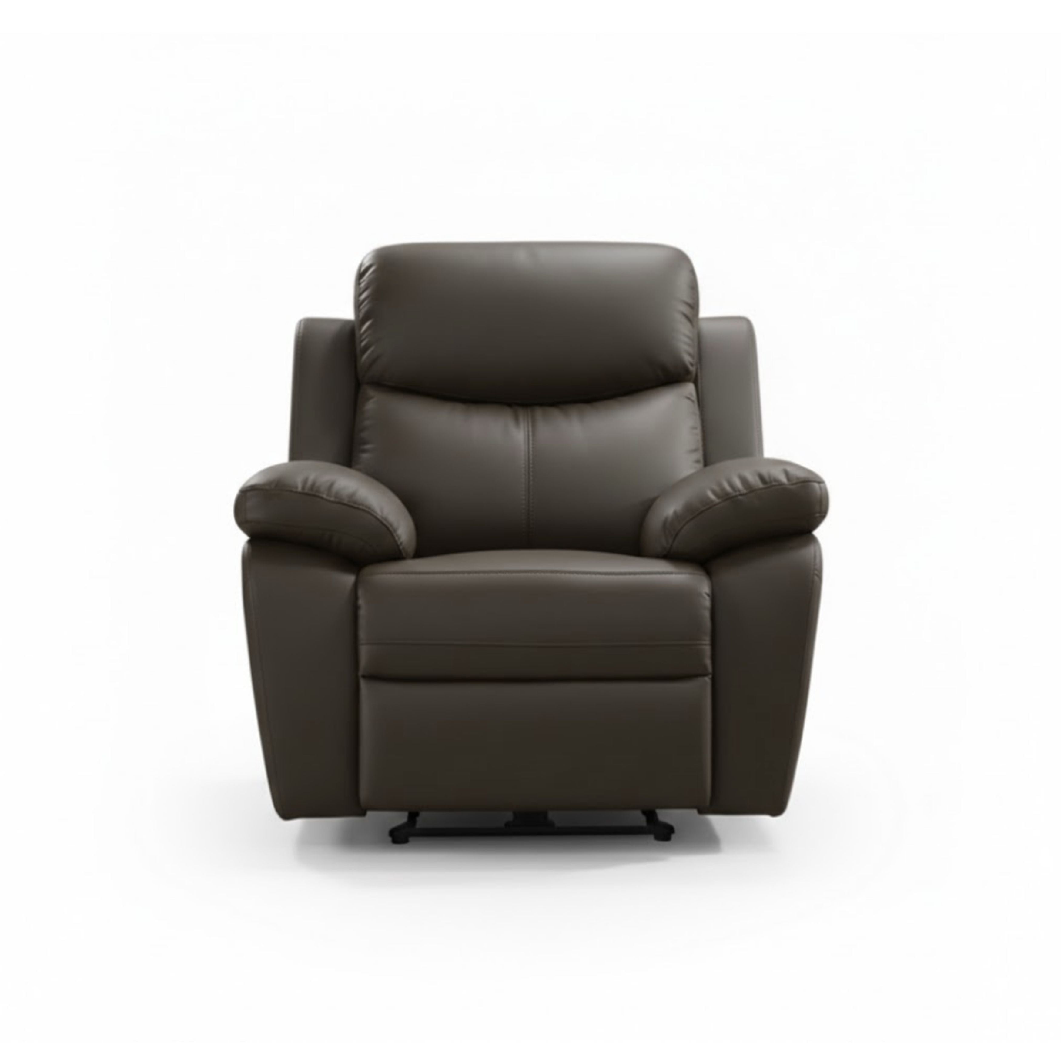 Axton Luxe leather power recliner sofa set in rich chocolate, featuring plush cushions and sleek design by IFF.
