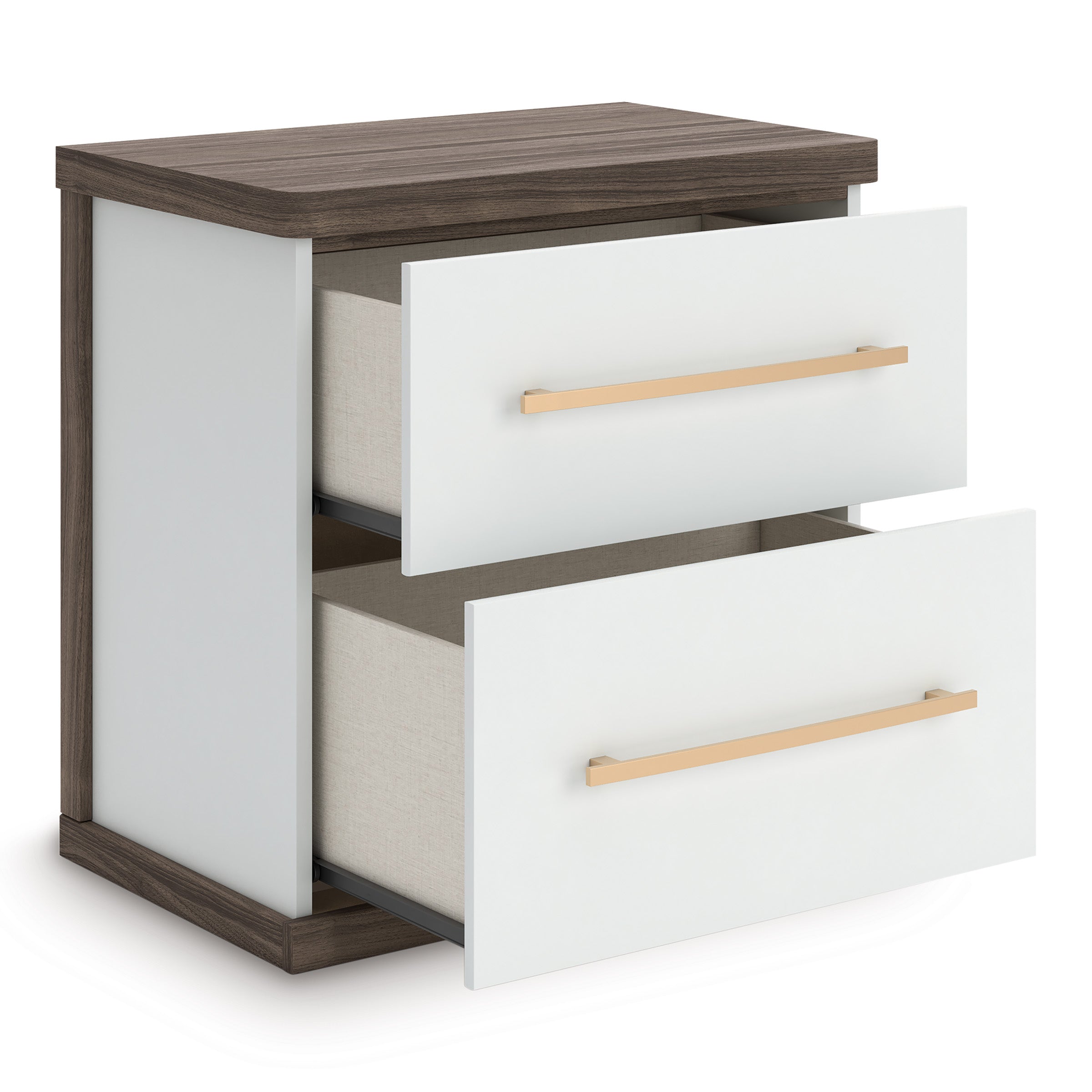 Kendanport Two Drawer Night Stand
