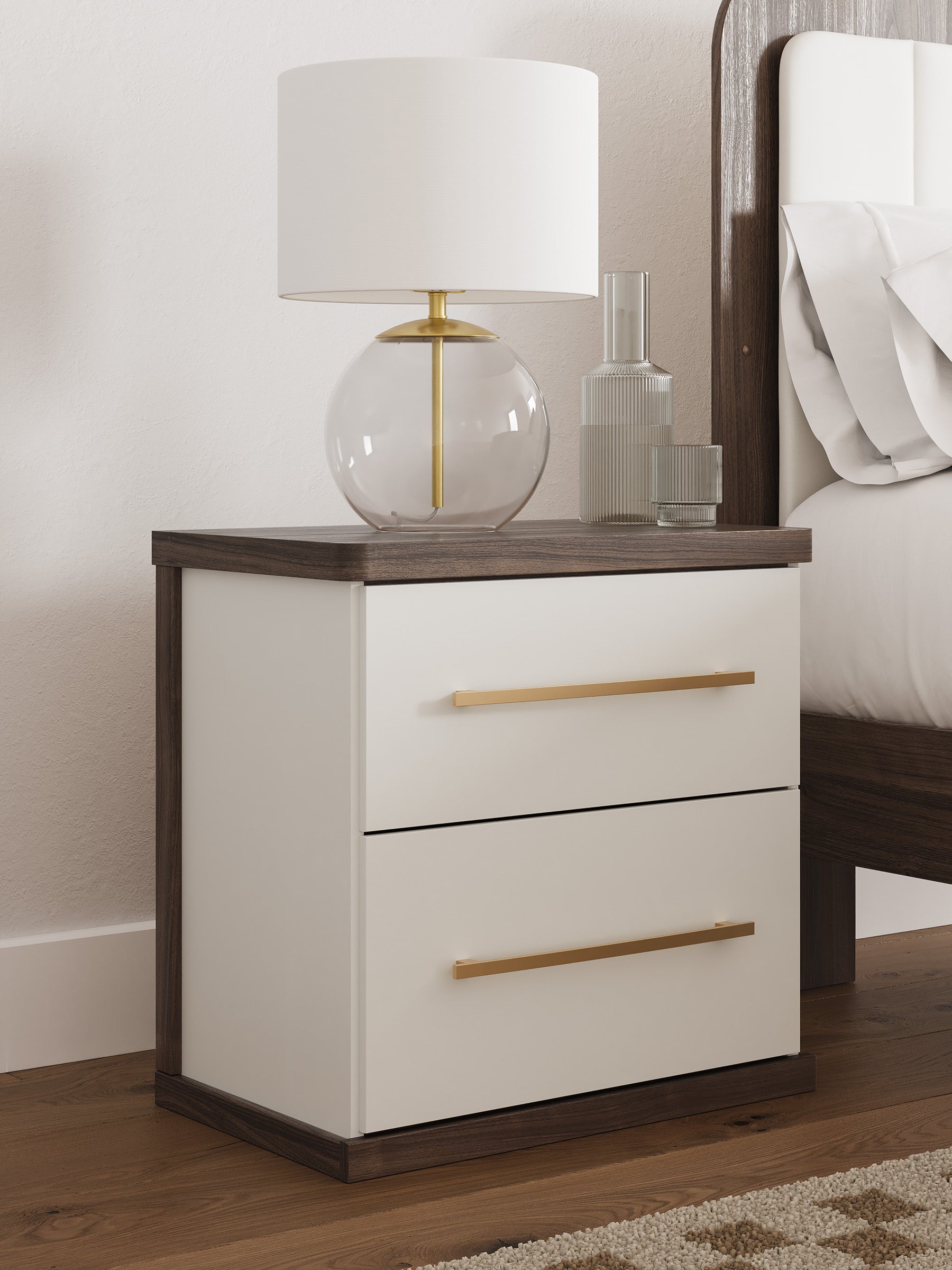 Kendanport Two Drawer Night Stand