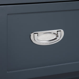 Maz Sloane Collection youth navy blue chest of drawers with sleek design and multiple storage drawers.