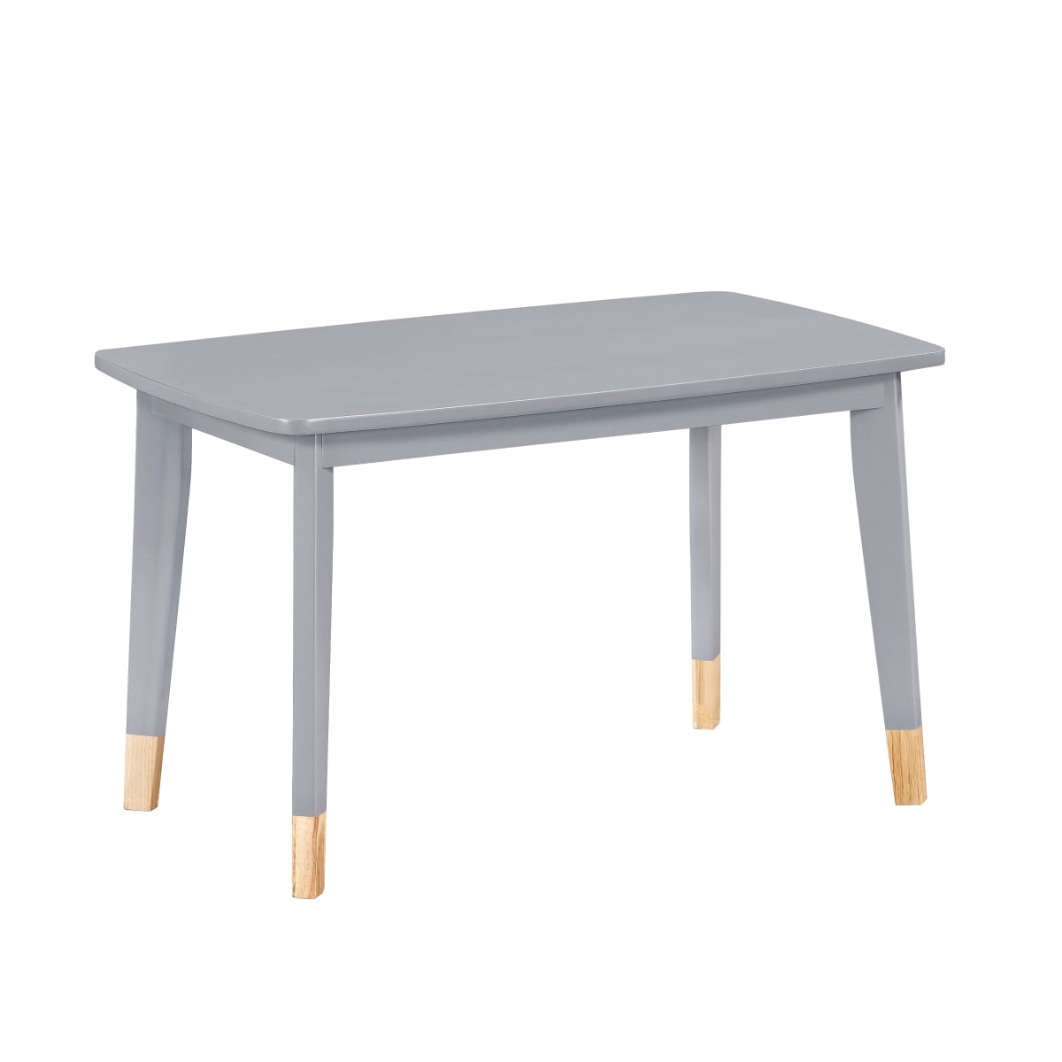 Gray kids dining table and chair set from MAZ Sloane Collection, includes five-piece kids table and chairs for children.