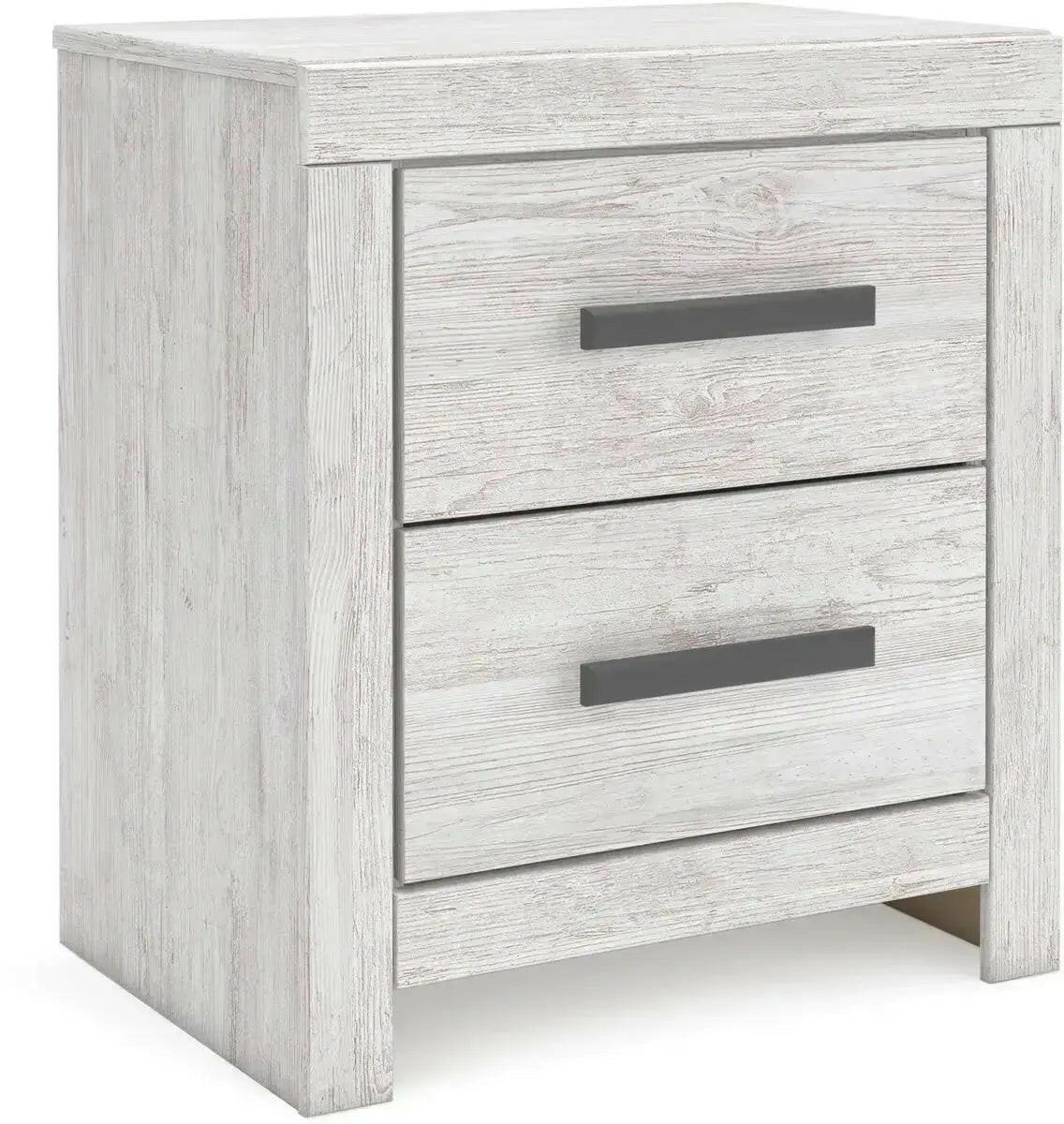 Signature Design by Ashley Ashley Cayboni bedroom set with a bed, nightstand, and dresser, shown from an angled side view.