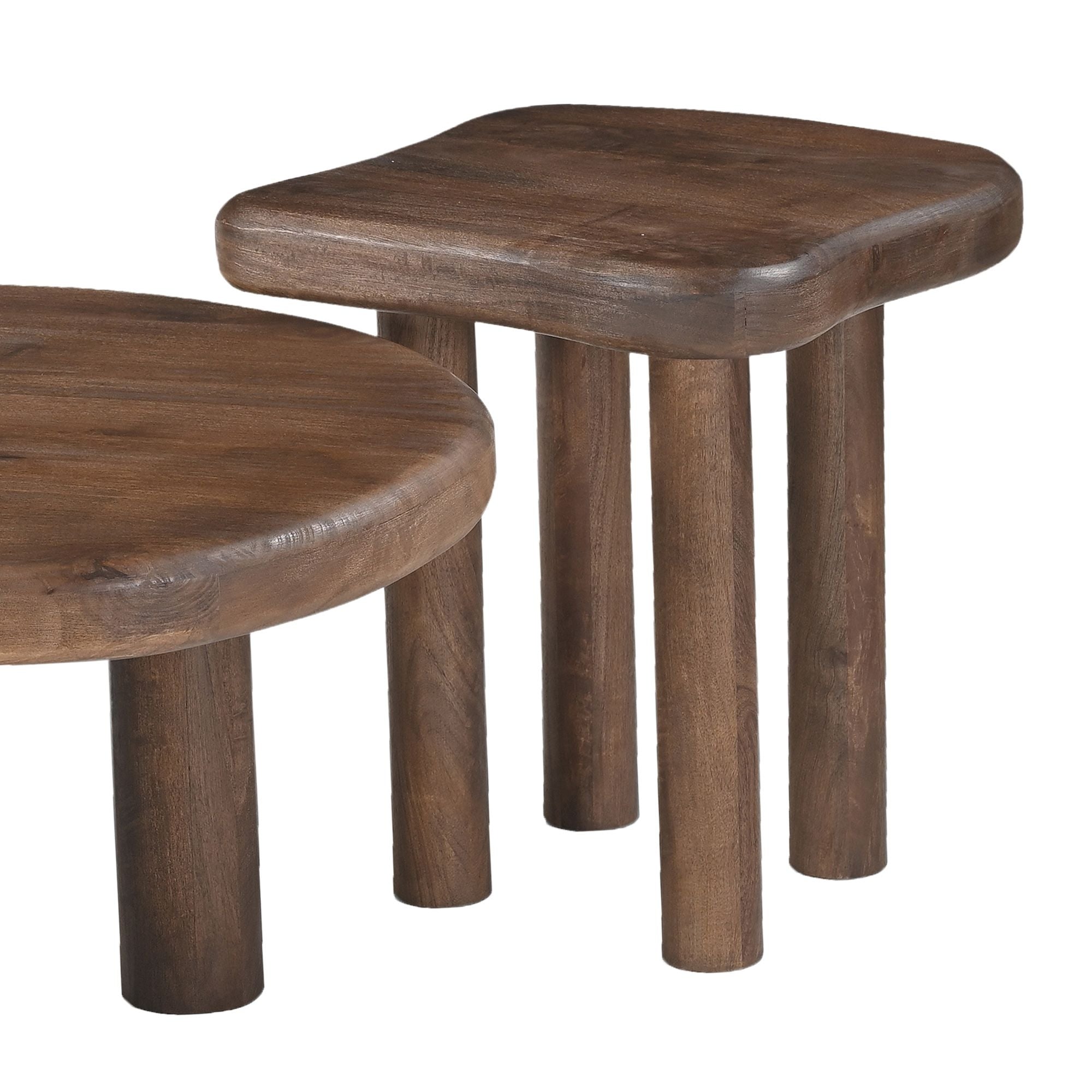 Table à manger organique Zaloa 78" Noyer foncé