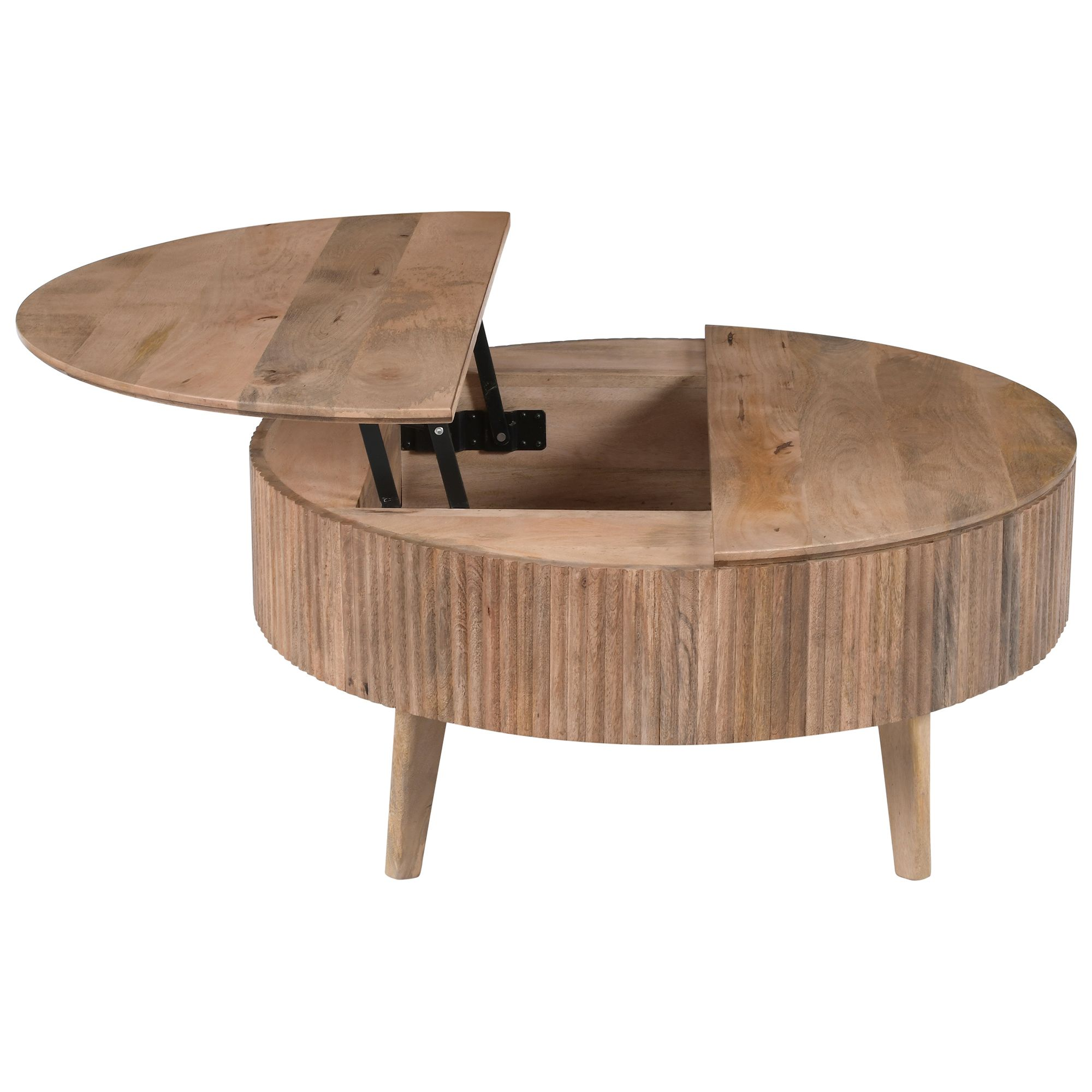 Balark Round Lift-Top Coffee Table in Natural (Pre-order)