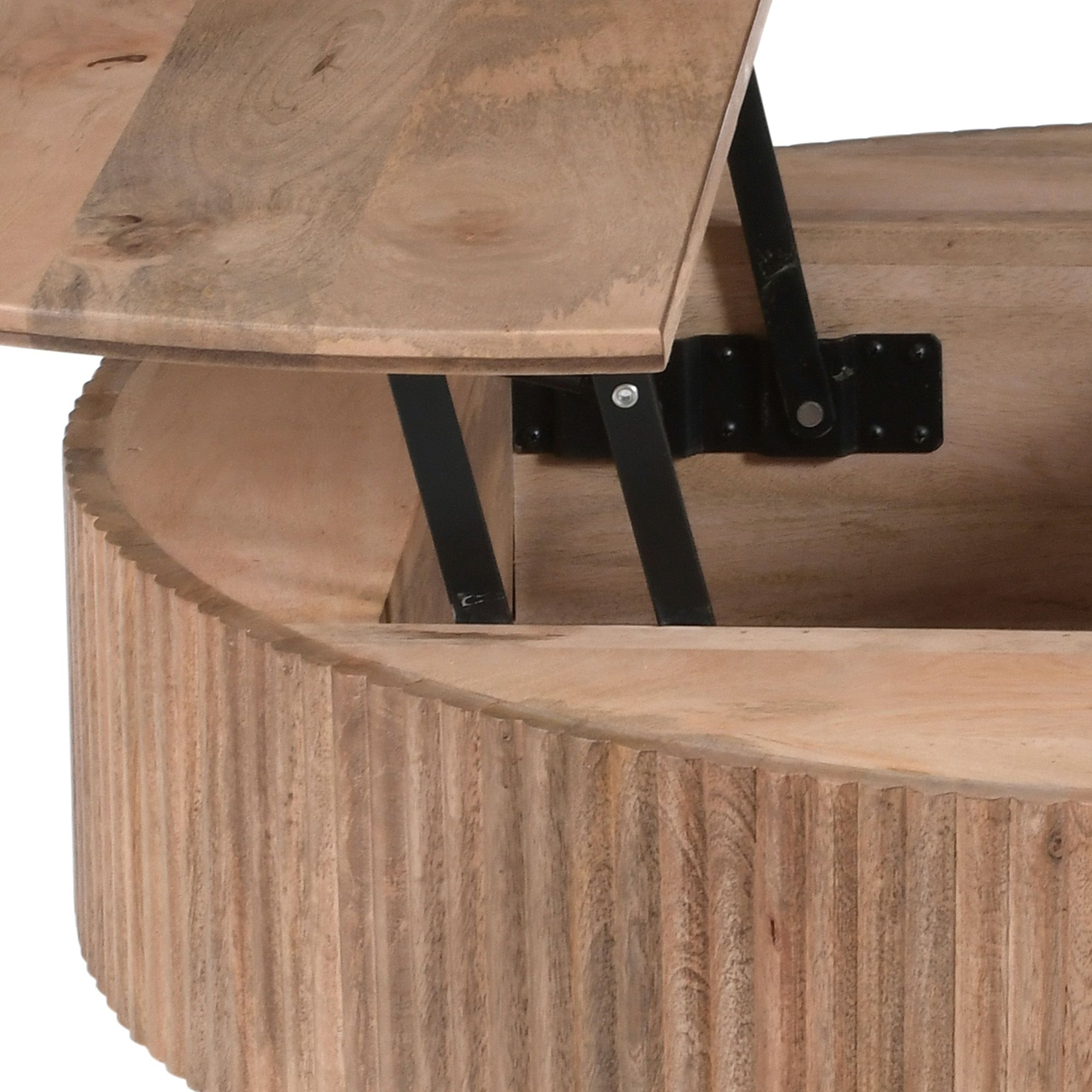 Balark Round Lift-Top Coffee Table in Natural (Pre-order)