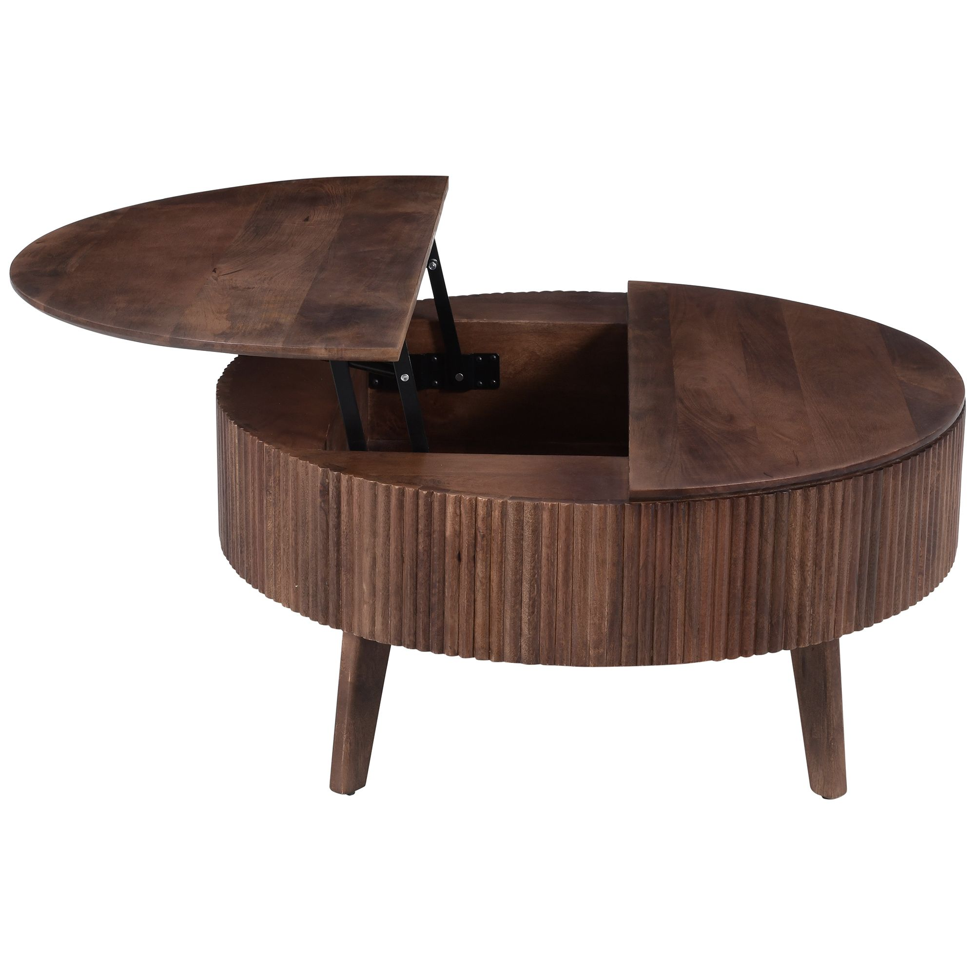 Balark Round Lift-Top Coffee Table in Walnut (Pre-order)