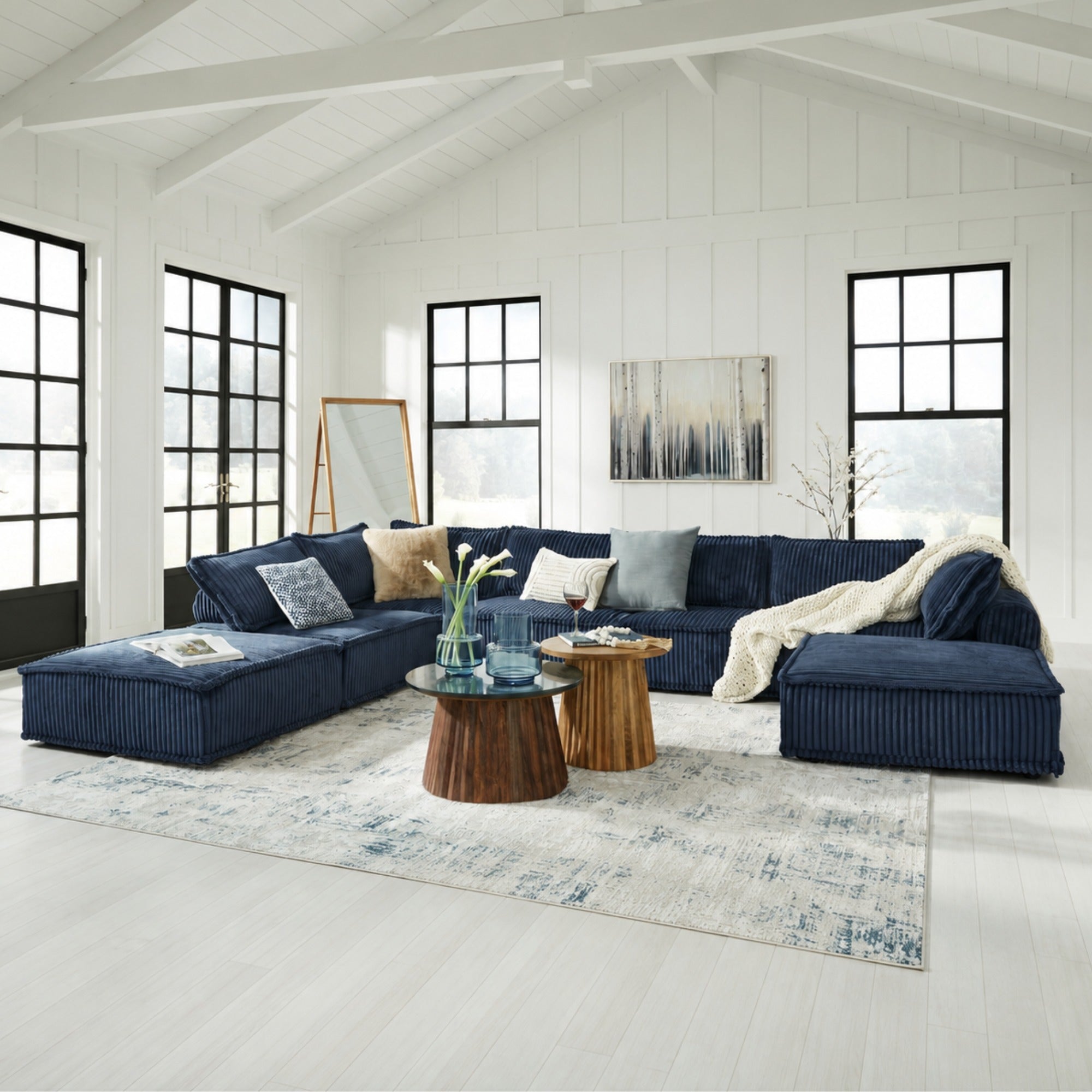 Bales 7-Piece Modular Sectional in Navy