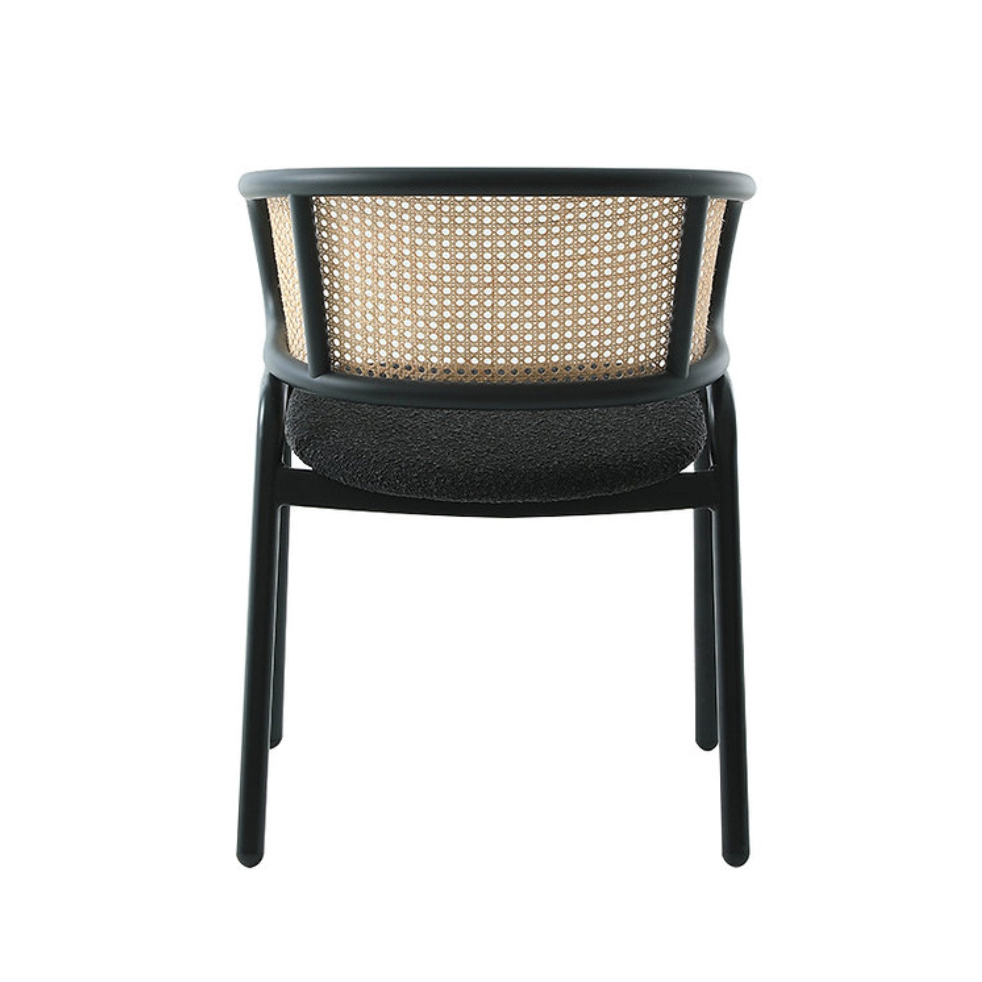 Black Bali Dining Arm Chair by Elite Living, showcasing a stylish and comfortable outdoor chair with armrests and sleek design.