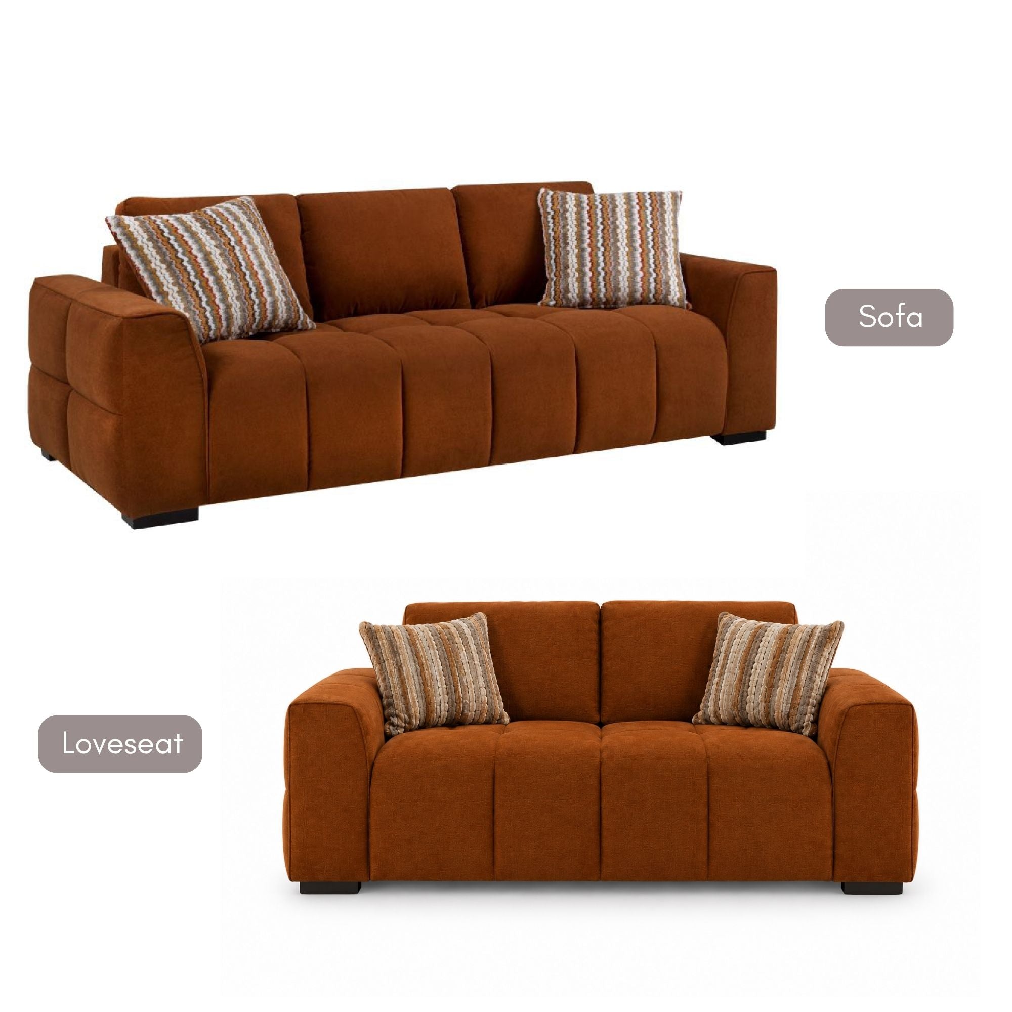Canadian-made Clayton Modern Sofa Set