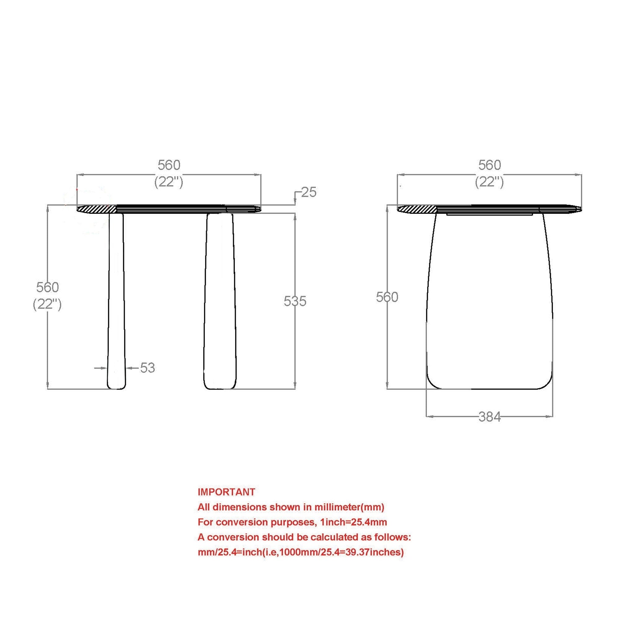 Bazul Organic End Table in Mocha