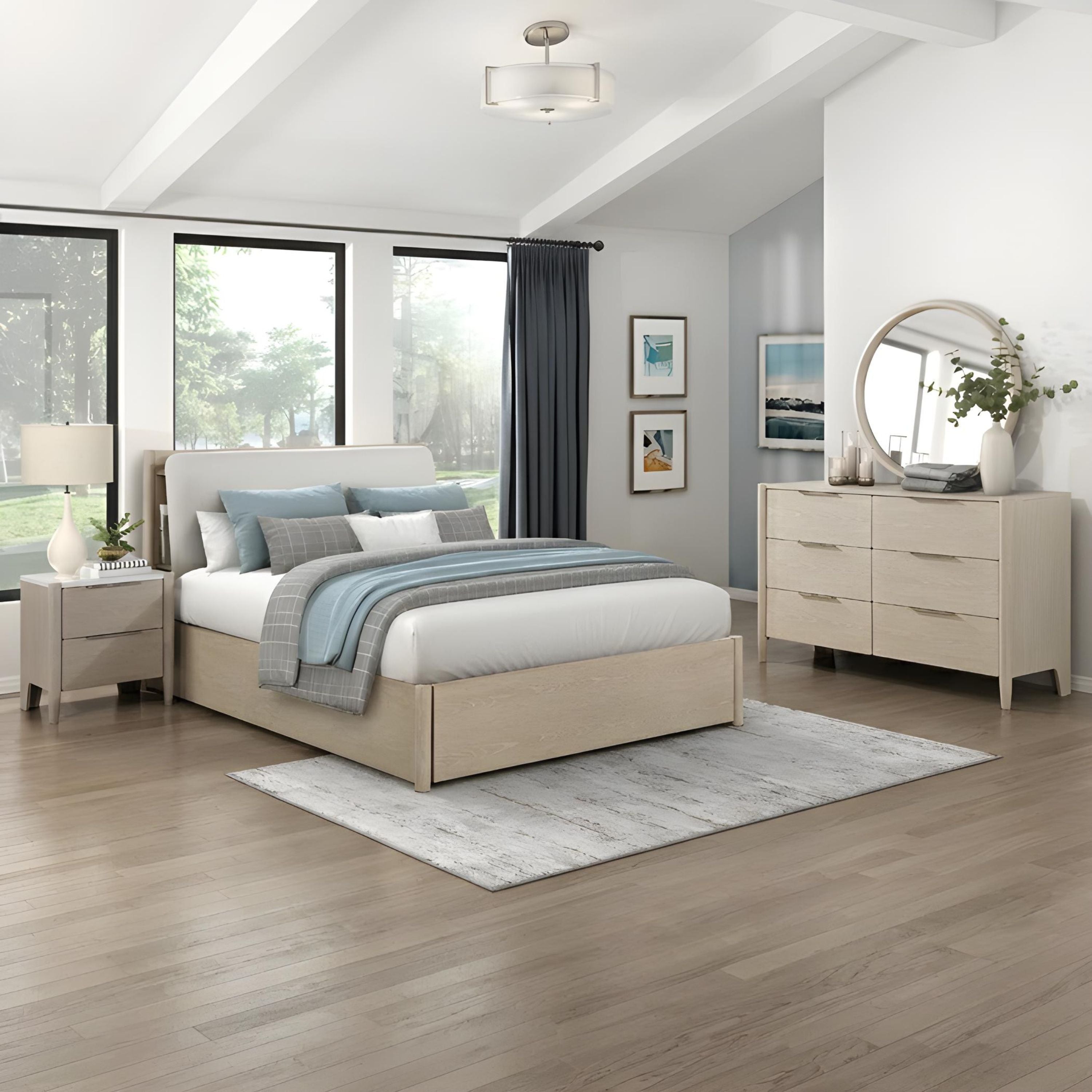 Matteo Collection Soft Modern Bedroom Set | CastleUp Experience Centre Online Furniture