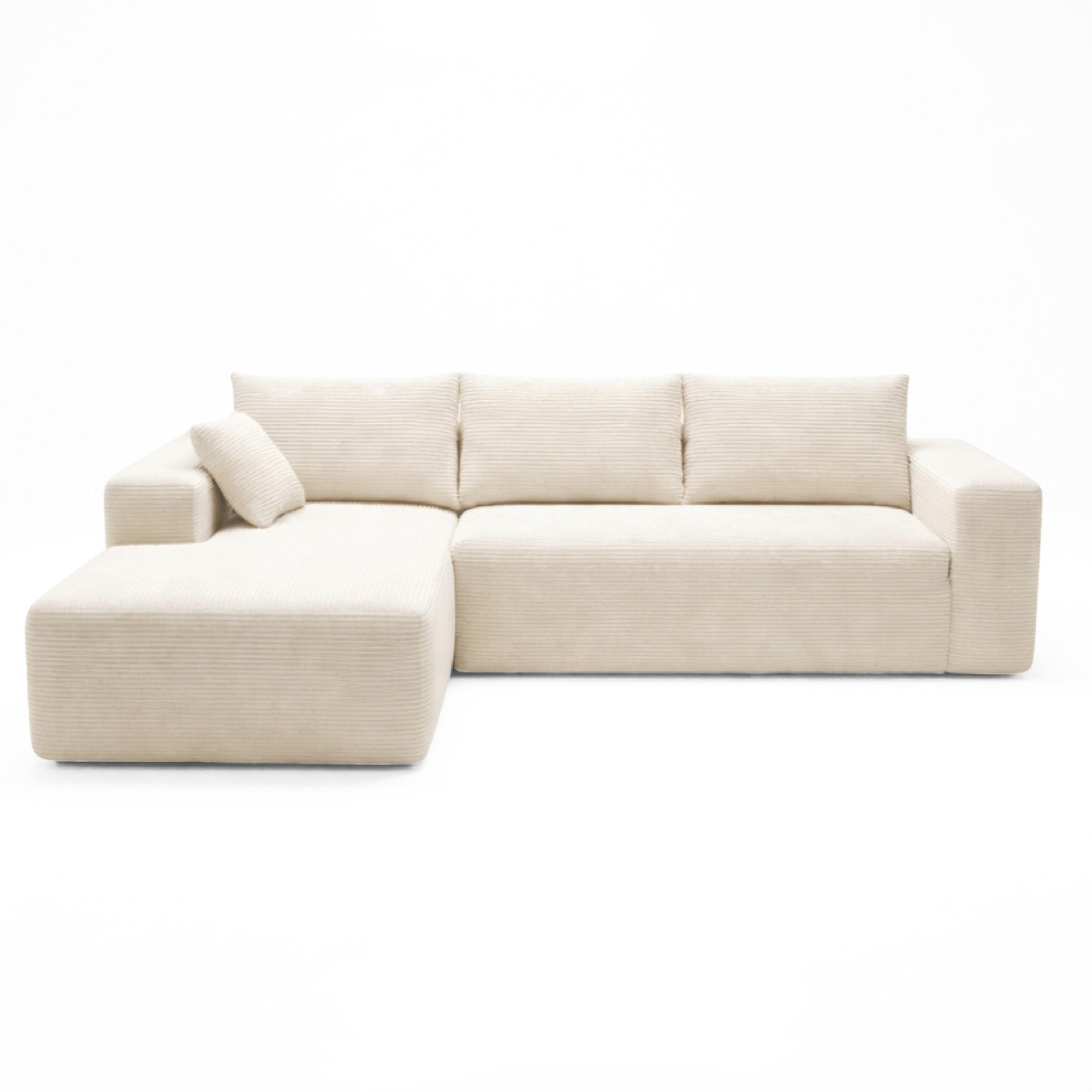 Corduray Cloud Compression Sectional with Deep Seat Beige | CastleUp Experience Centre Online Furniture