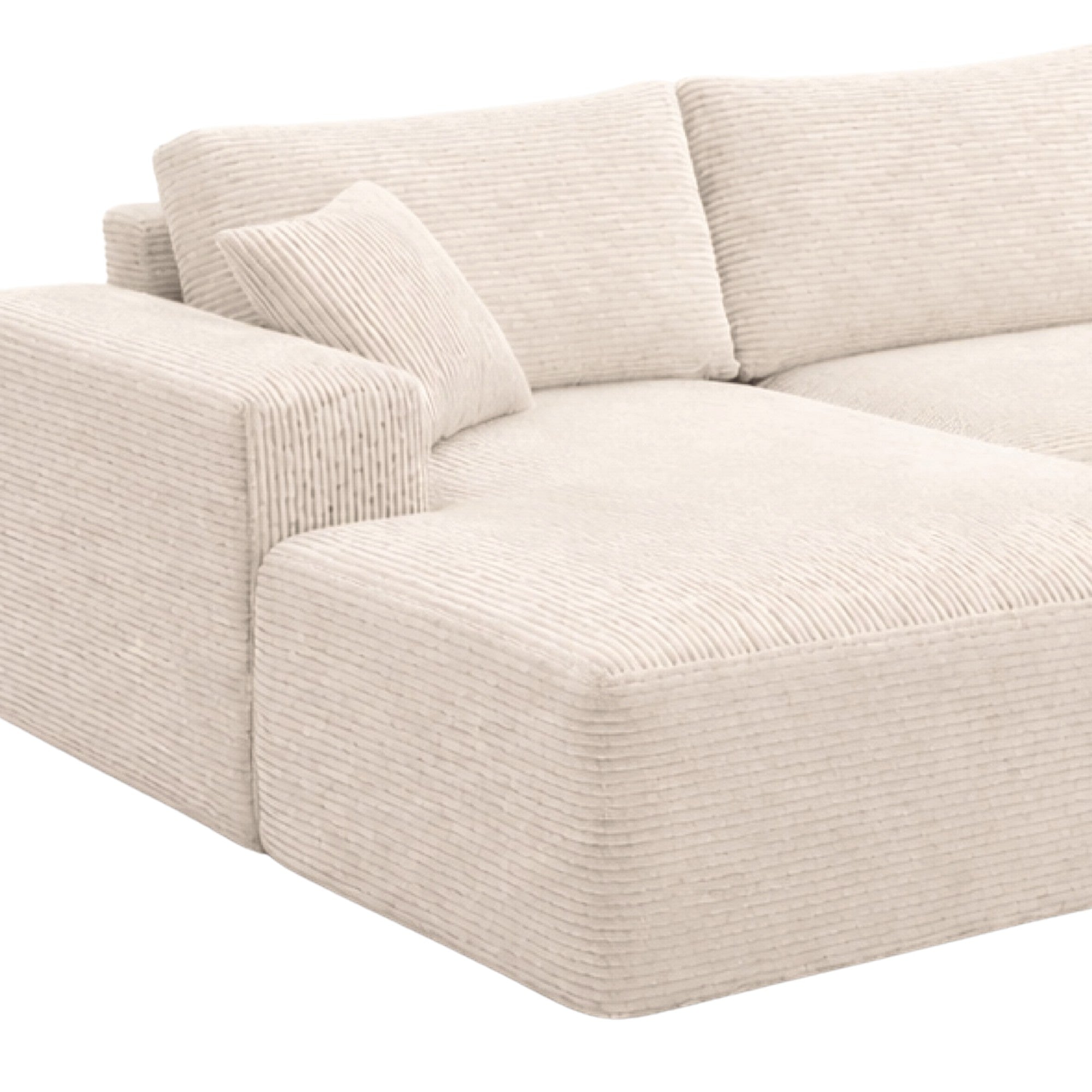 Corduray Cloud Compression Sectional with Deep Seat Beige | CastleUp Experience Centre Online Furniture