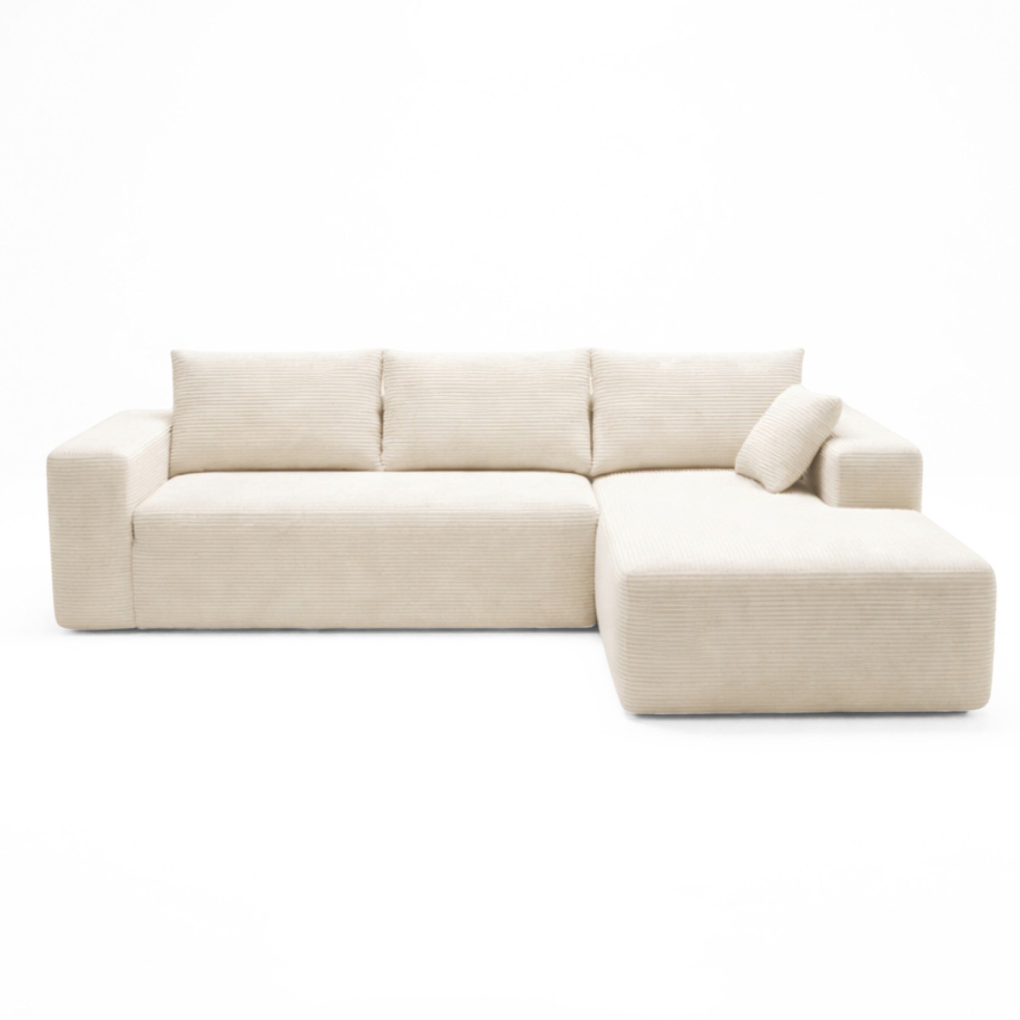 Corduray Cloud Compression Sectional with Deep Seat Beige | CastleUp Experience Centre Online Furniture