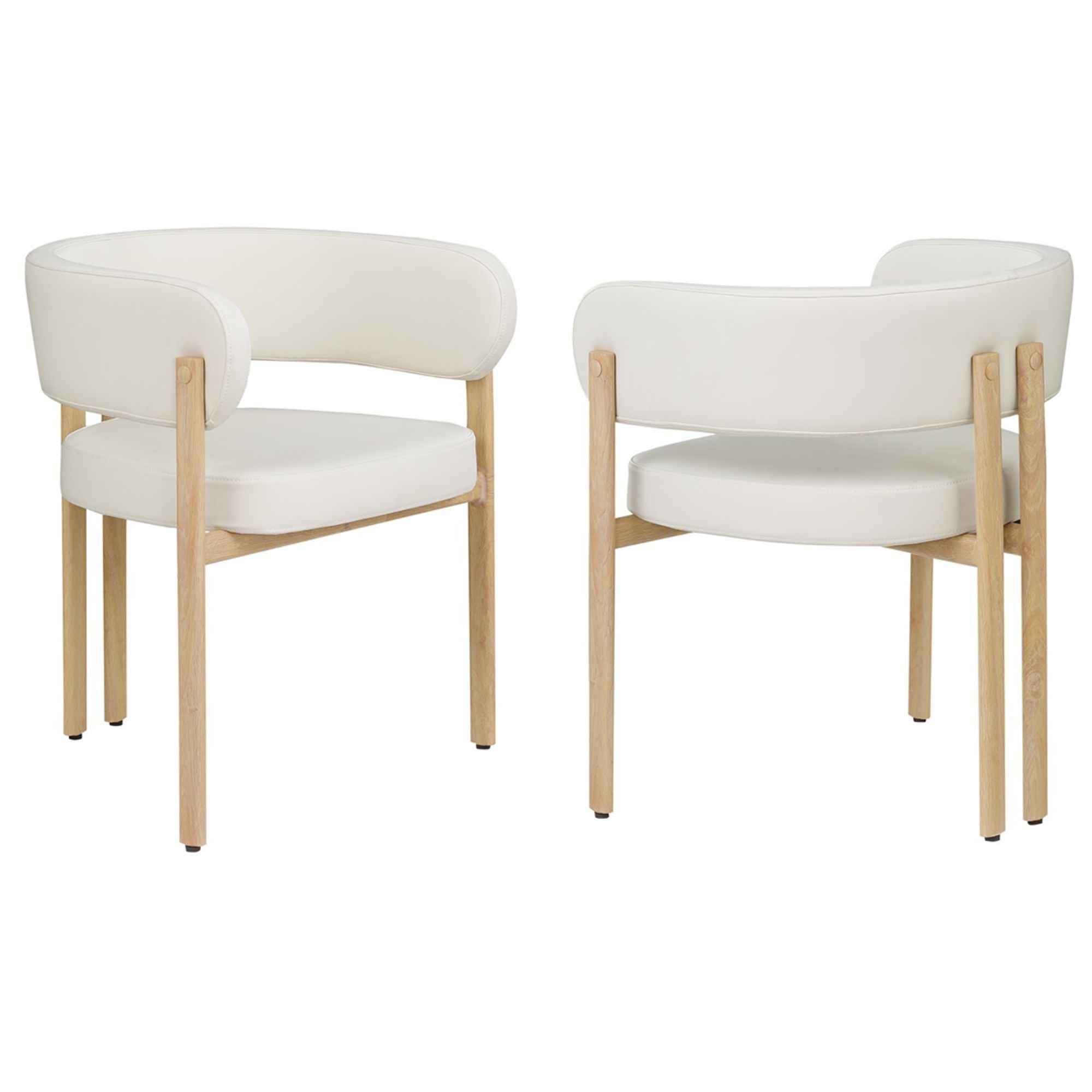Chaise de salle à manger Belisse crème (Lot de 2)