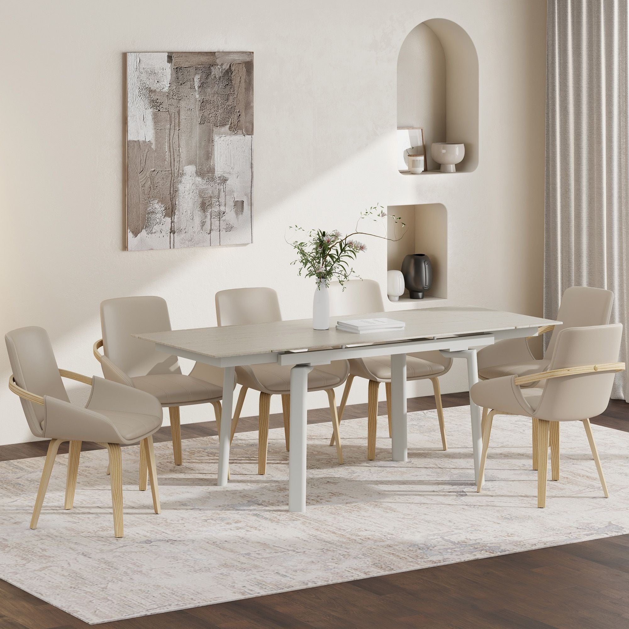 Bellaro and Caspian 7-Piece Dining Set